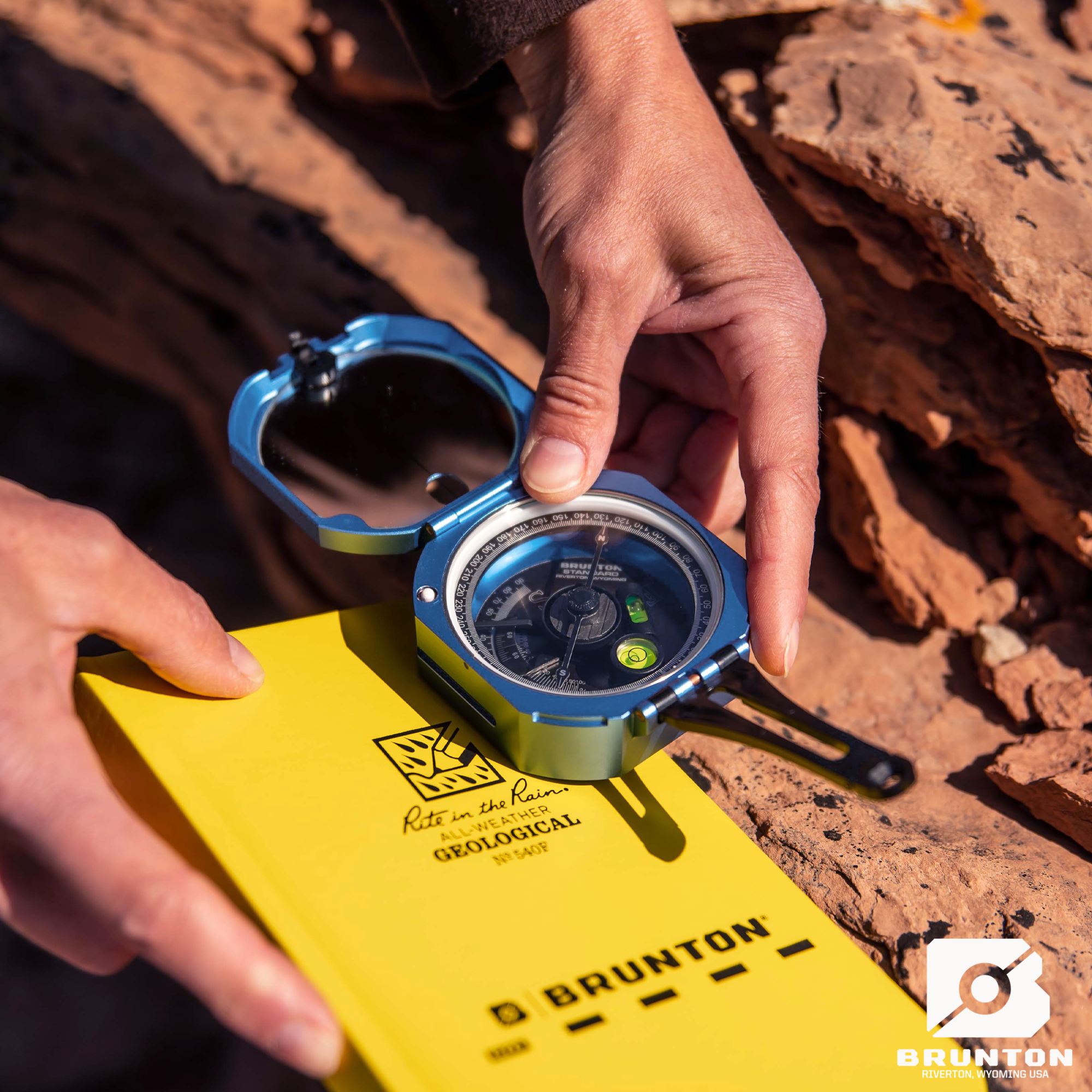 Brunton Standard Transit Compass - Blue - Dip and Strike