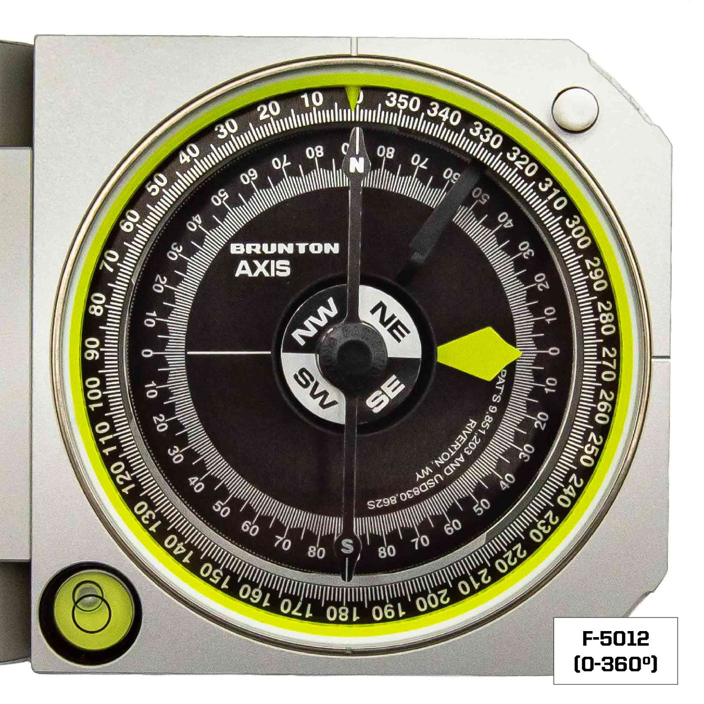 Brunton Axis Transit Compass Silver Bezel