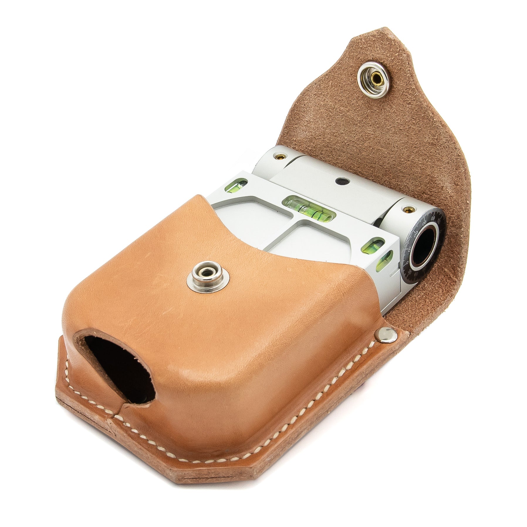 Brunton Axis Transit Compass Silver Leather Case