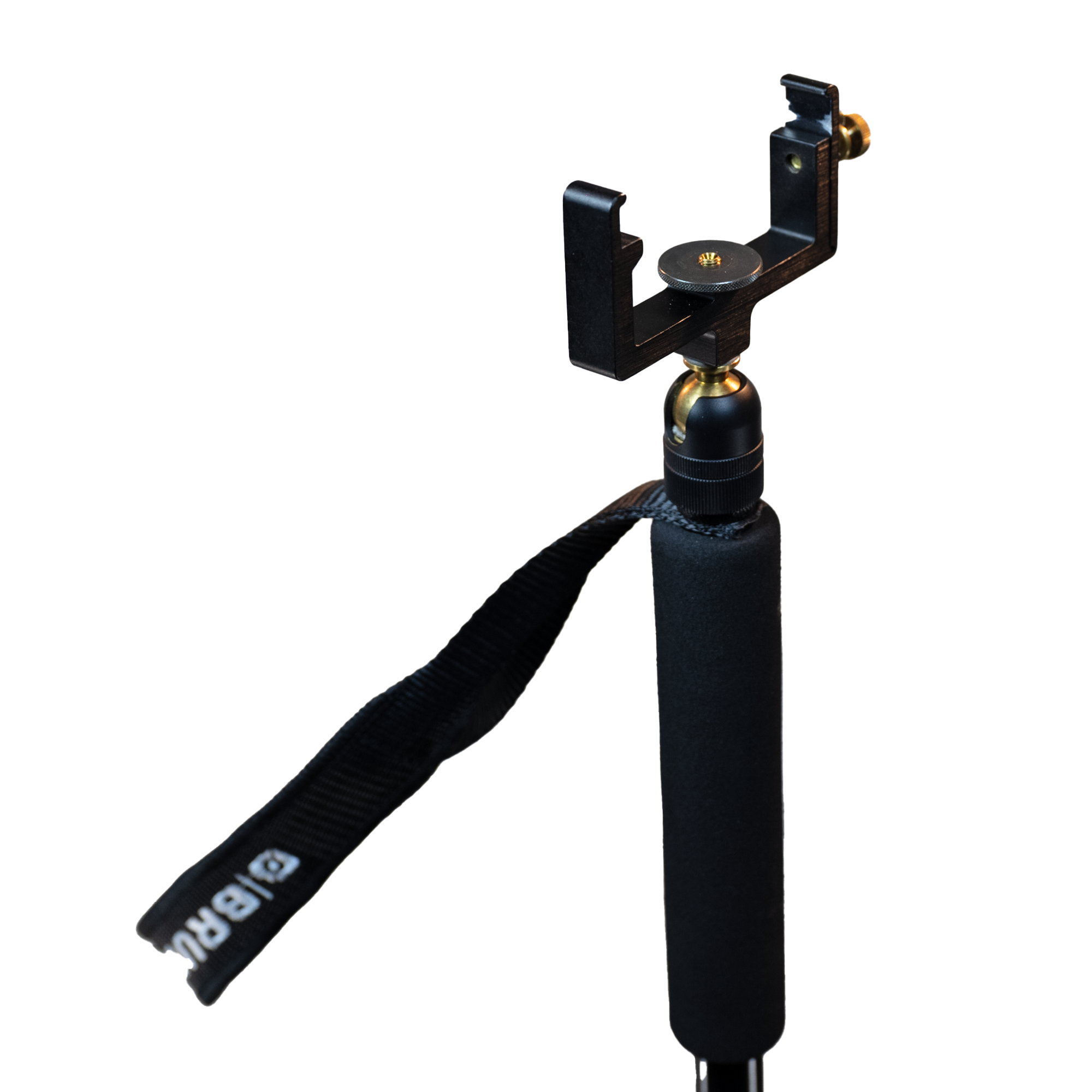 Brunton Ball and Socket Transit Compass Mount on Jacobs Staff