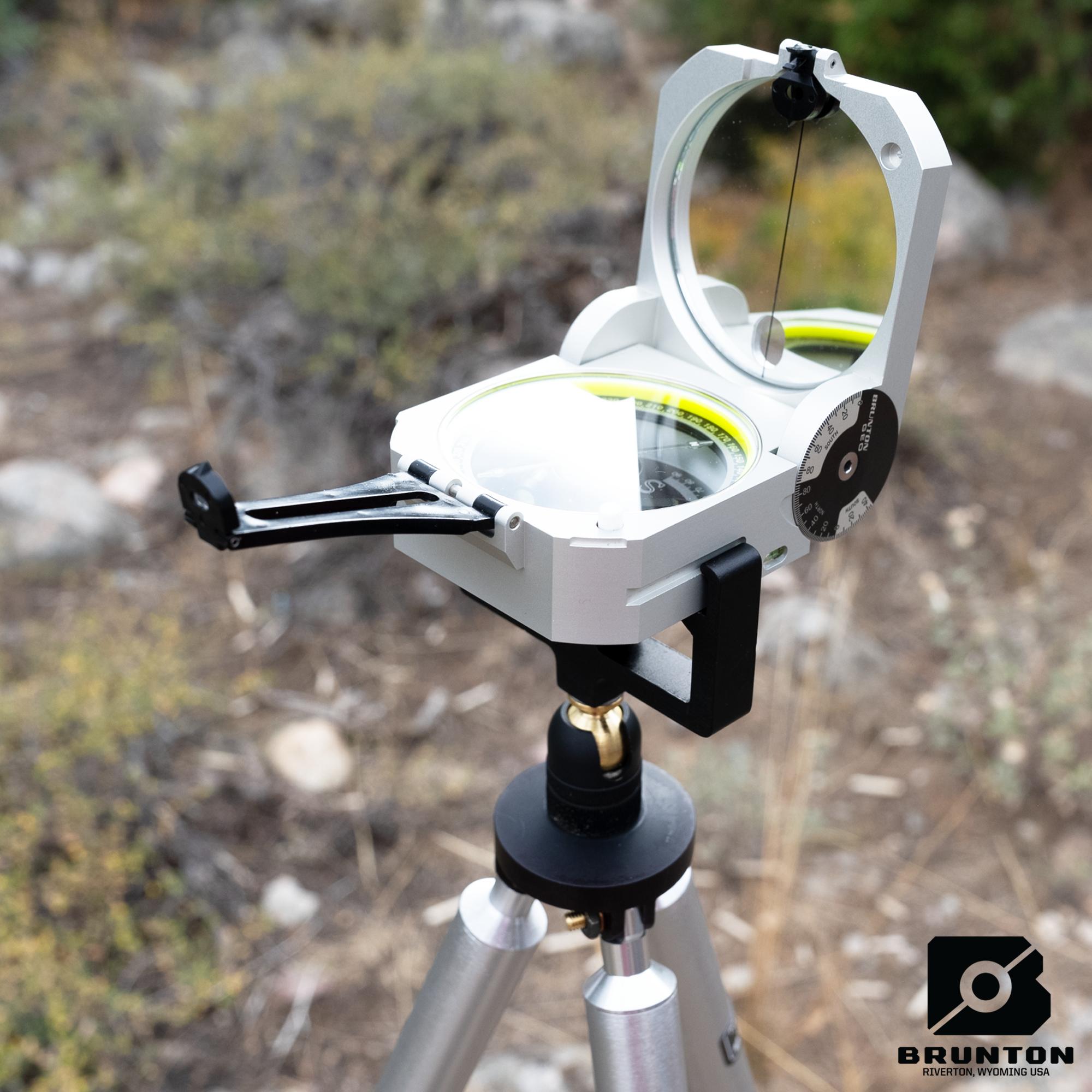 Brunton Non-Magnetic Tripod with Ball and Socket Accessory and Geo Transit Compass