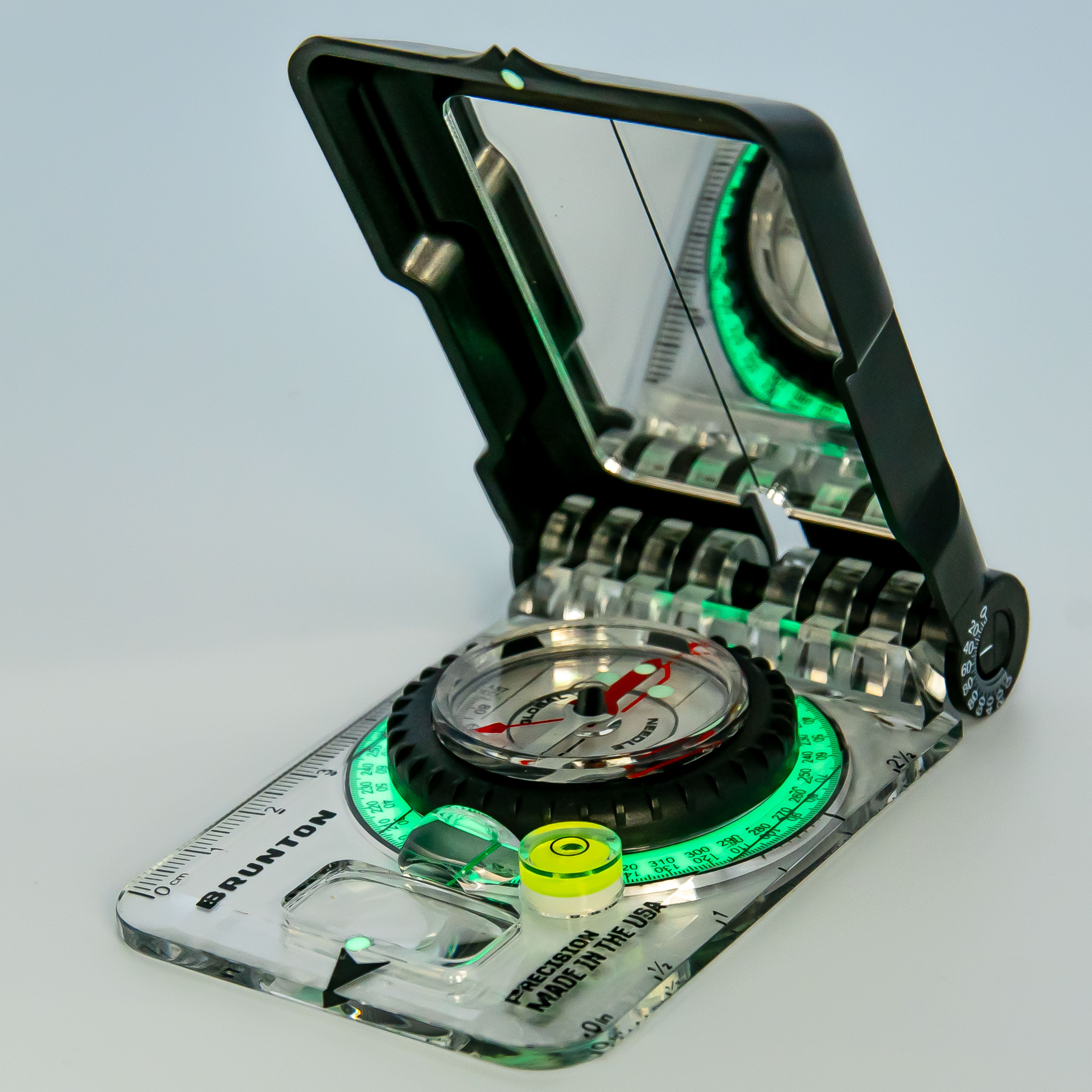 Brunton TRUARC 15 Glow Compass with Clinometer Geology Phosphorescent