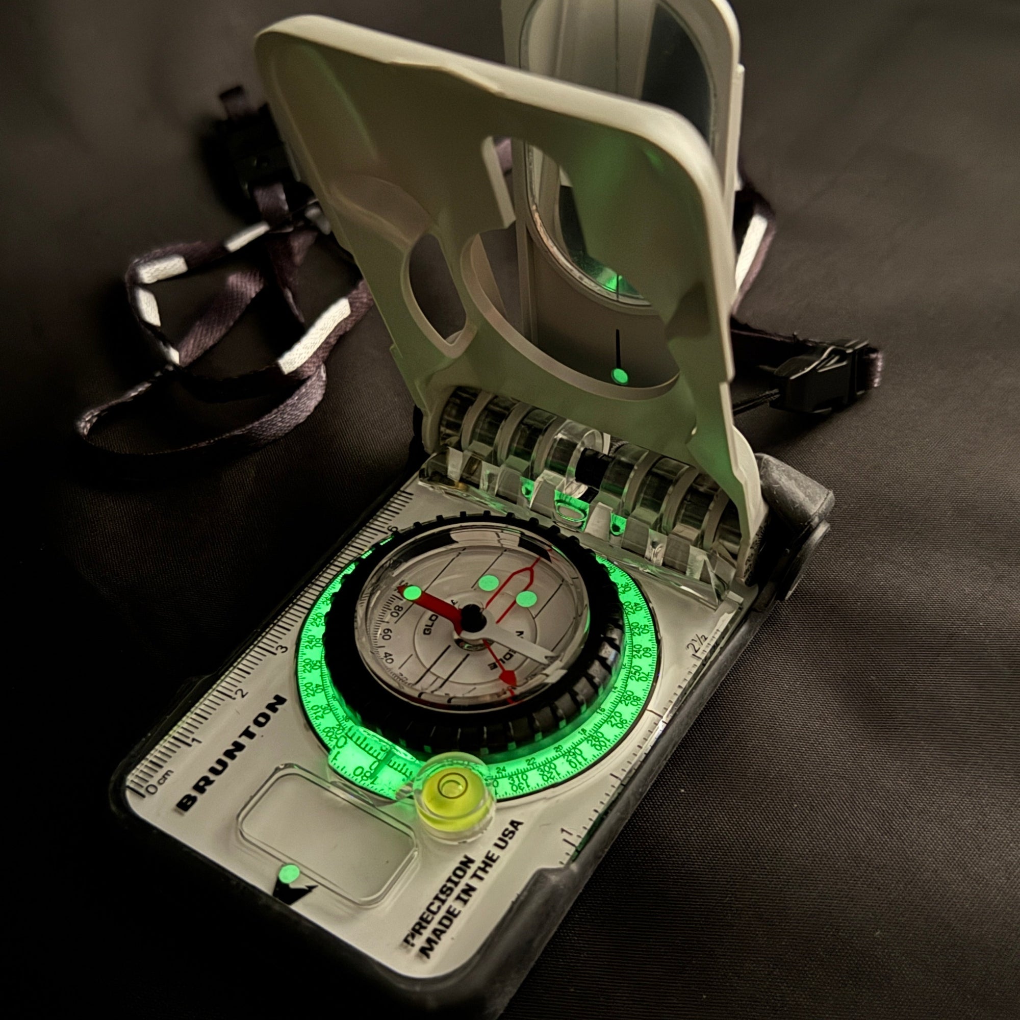 Brunton TruArc™ 20 Degrees/Mils Glow Compass with Clinometer - Glow Dial and Lanyard