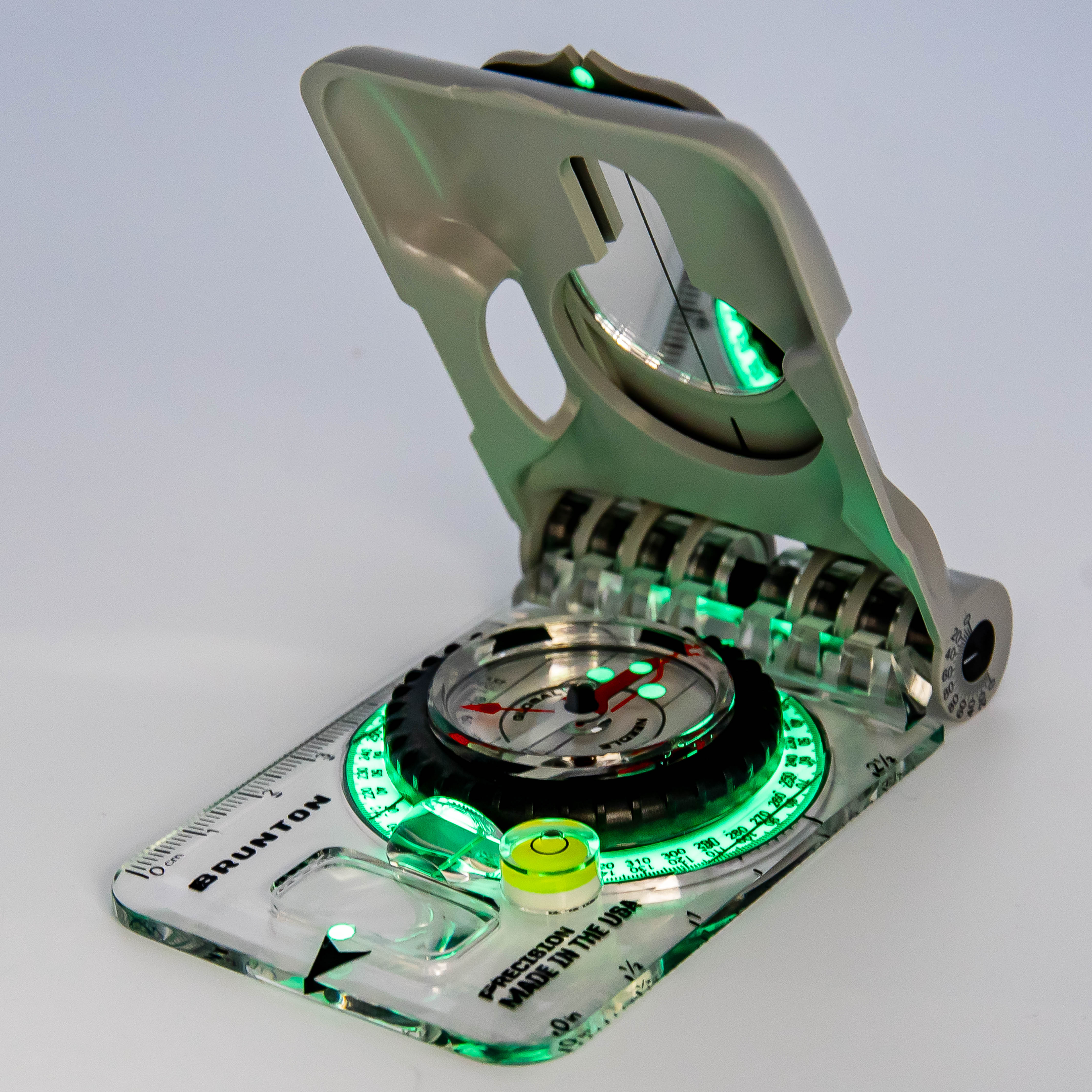 Brunton TruArc 20 Glow Compass with Clinometer Phosphorescent