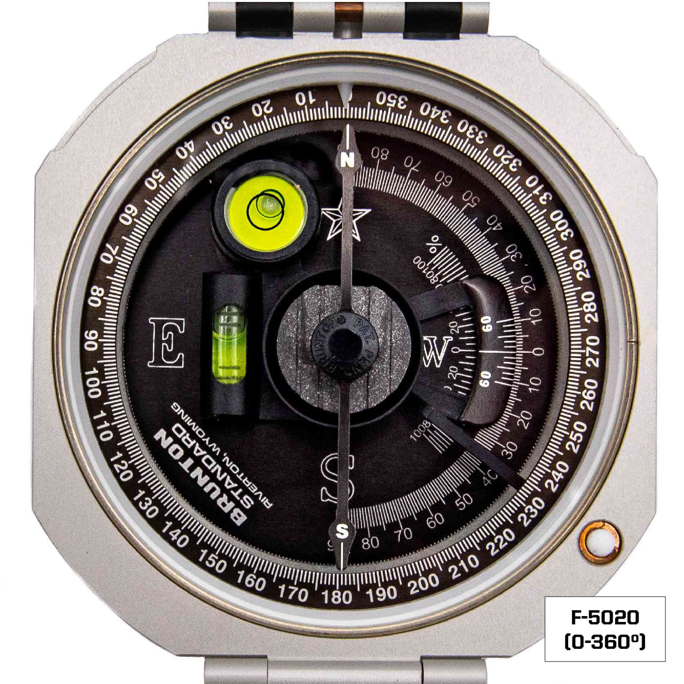 Brunton Standard Transit Compass - Silver - 360 Degree