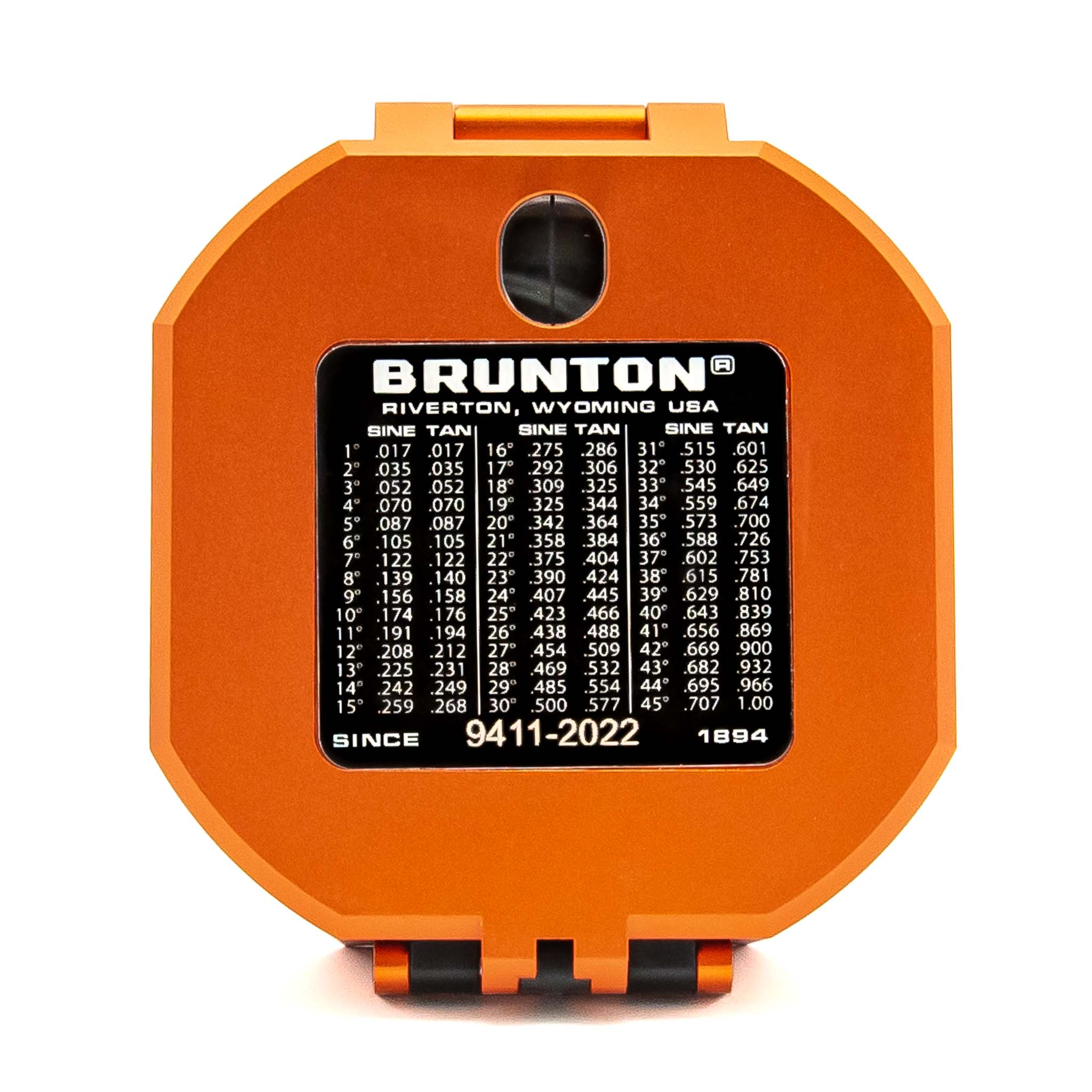 Brunton Standard Transit Compass - Orange - Lid
