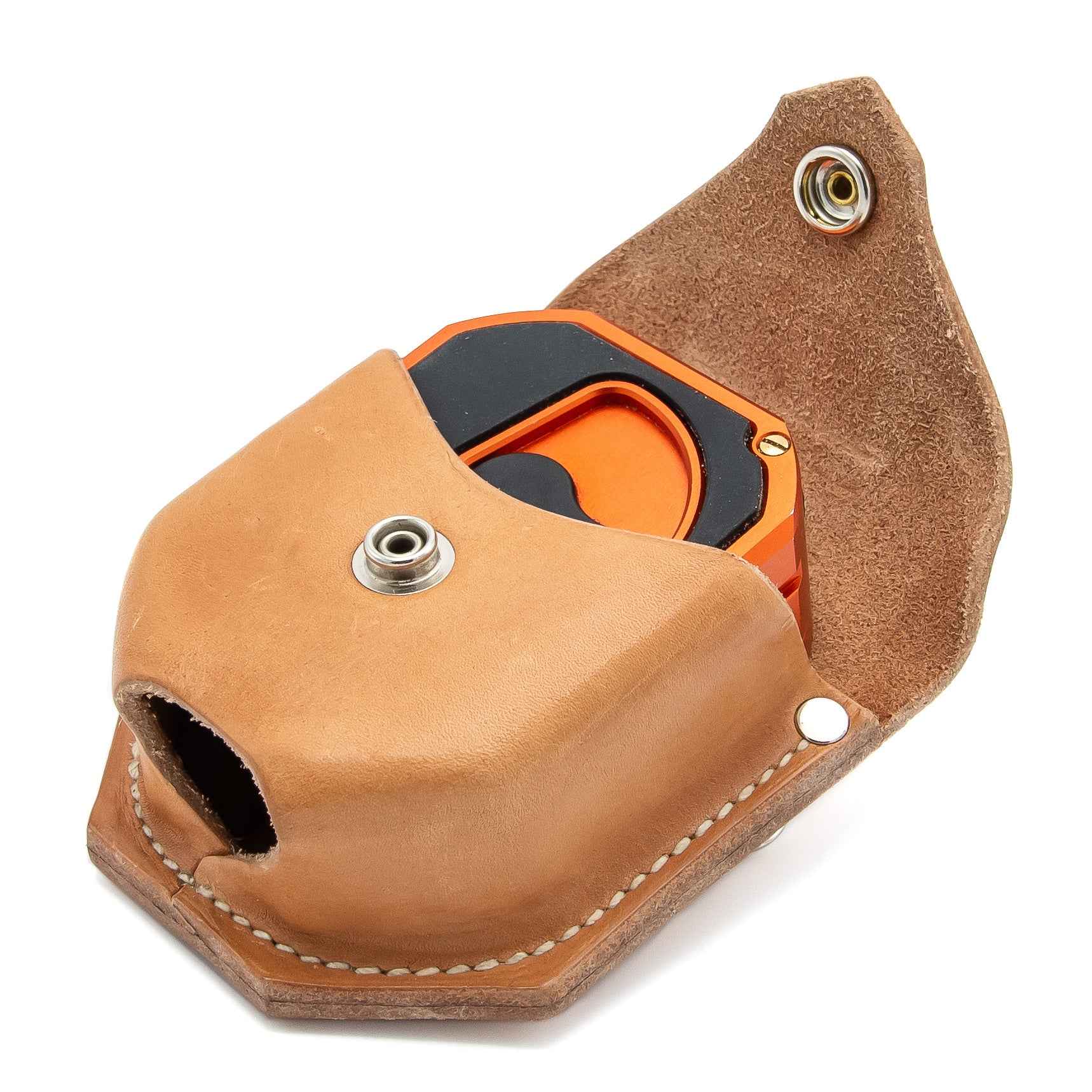 Brunton Standard Transit Compass - Orange - Leather Case