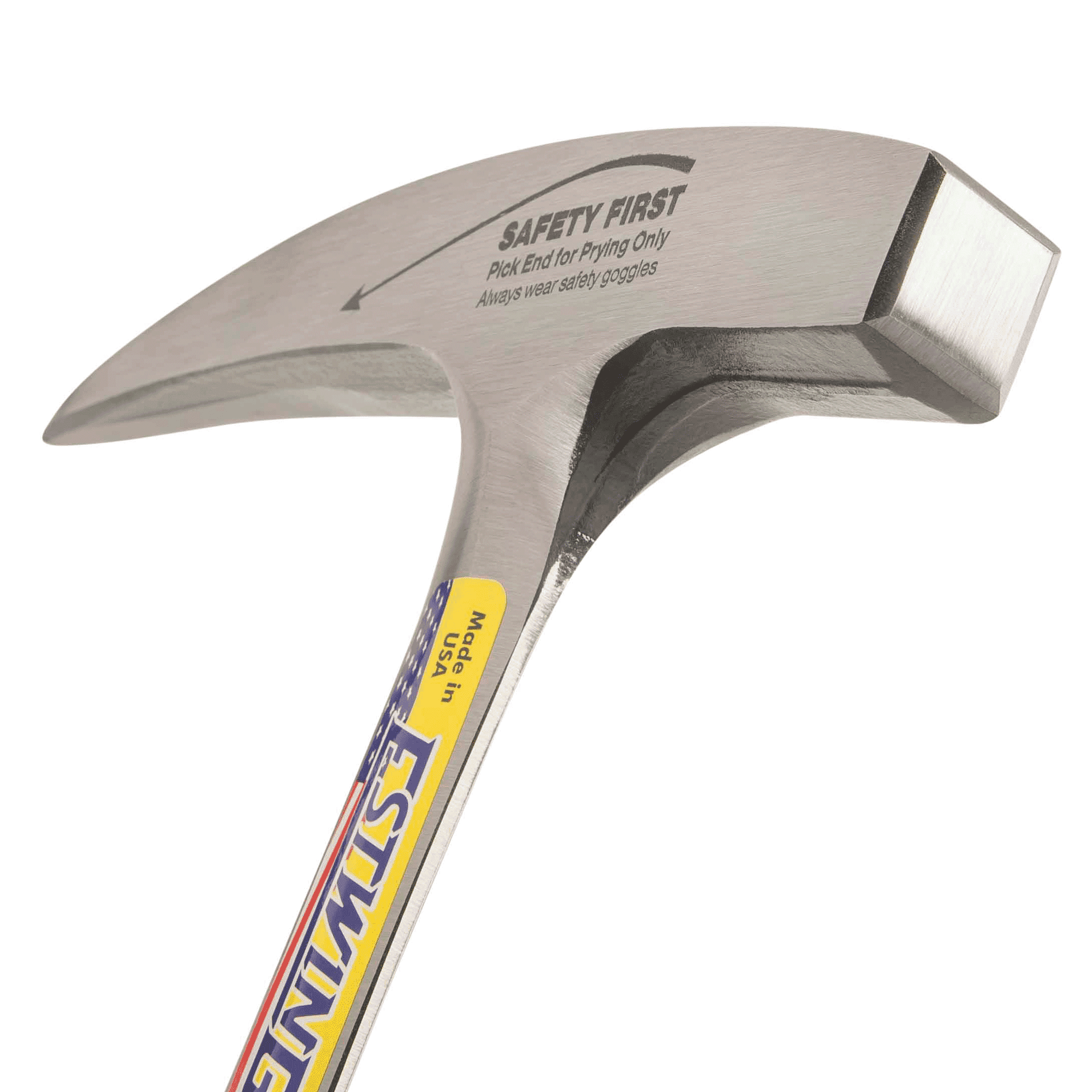 Estwing 22oz Geological Rock Pick with Leather Grip E30 Head View