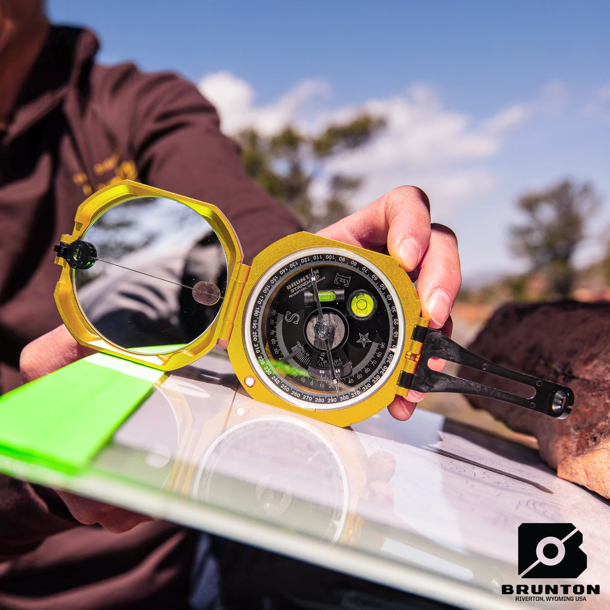 Brunton Standard Transit Compass - Gold - Clinometer