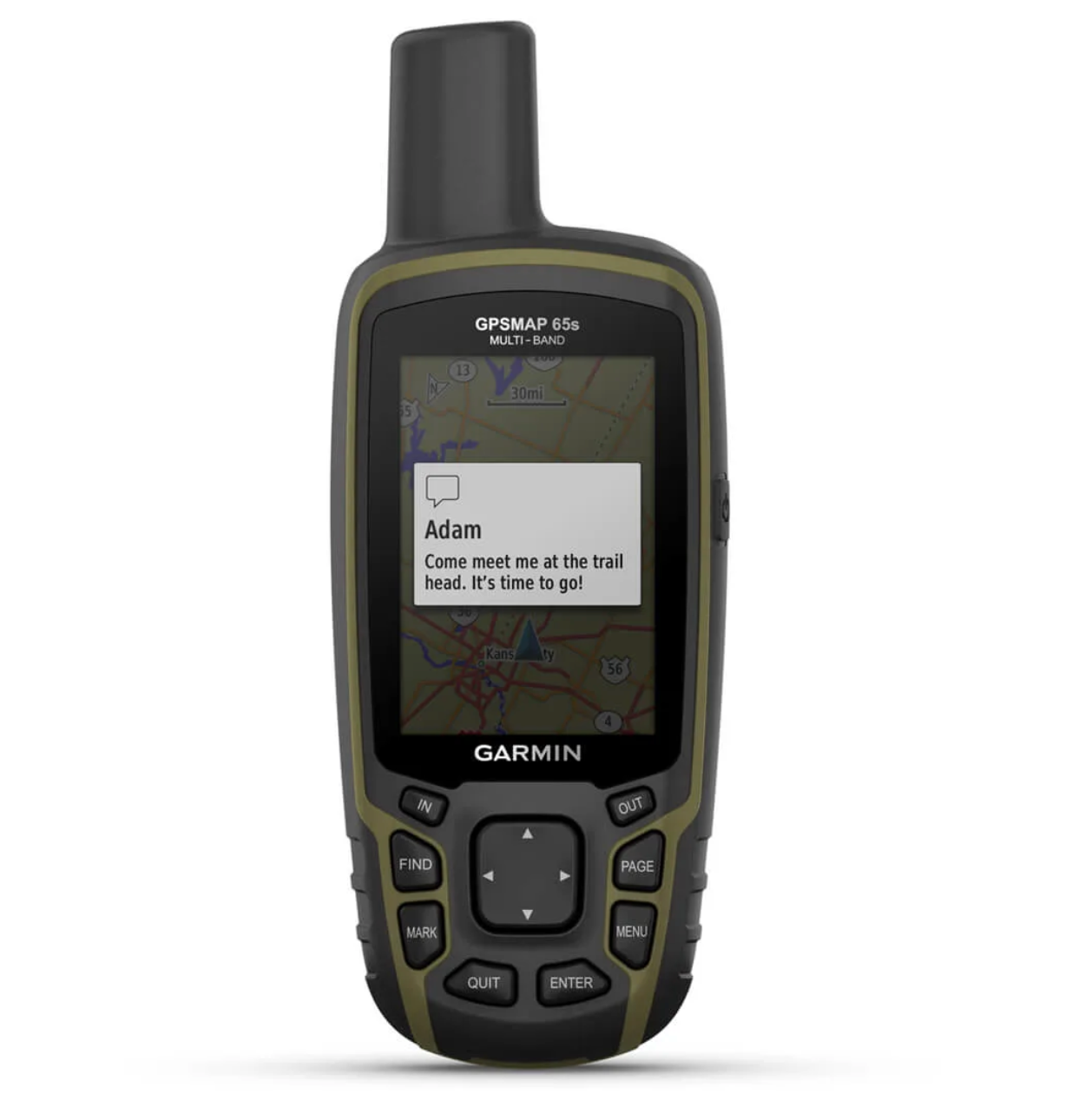 Garmin GPSMAP 65s Handheld Hiking GPS with Topographic Maps - Messaging