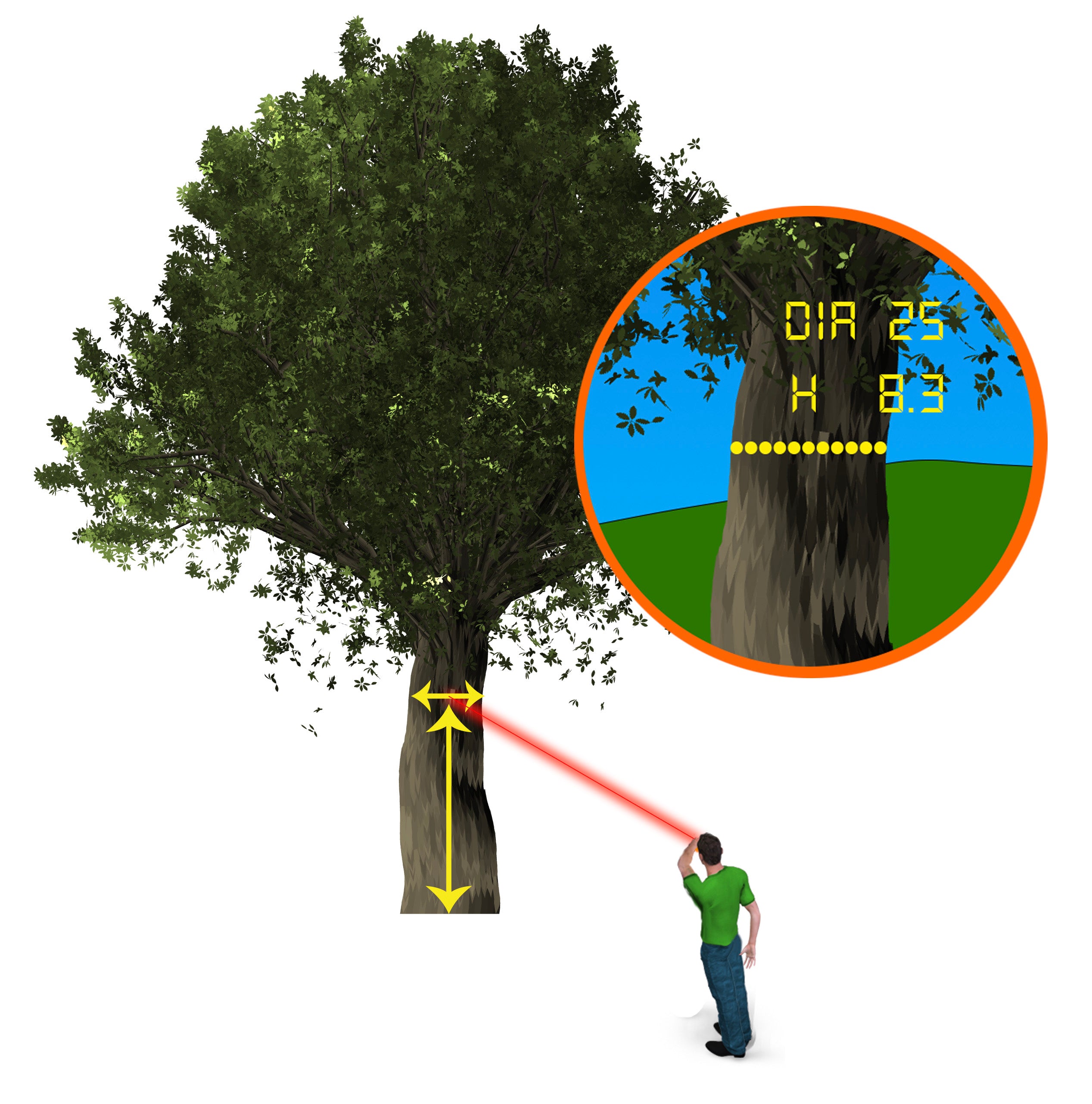 Haglof Laser Geo 2 Rangefinder Diameter and Height