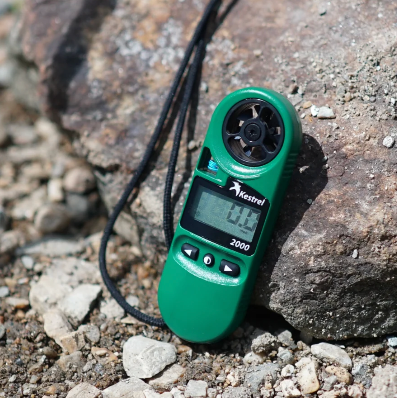 Kestrel 2000 Pocket Wind and Temperature Meter with Rocks