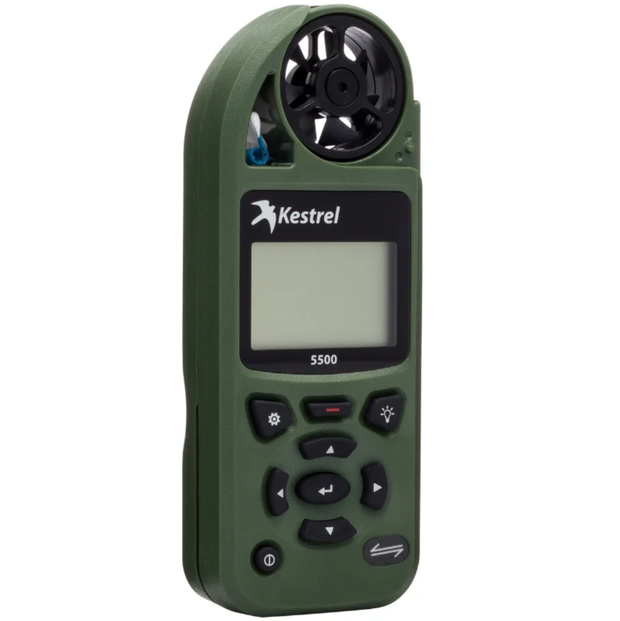 Kestrel 5500 Pocket Weather Station with Compass Olive Angle