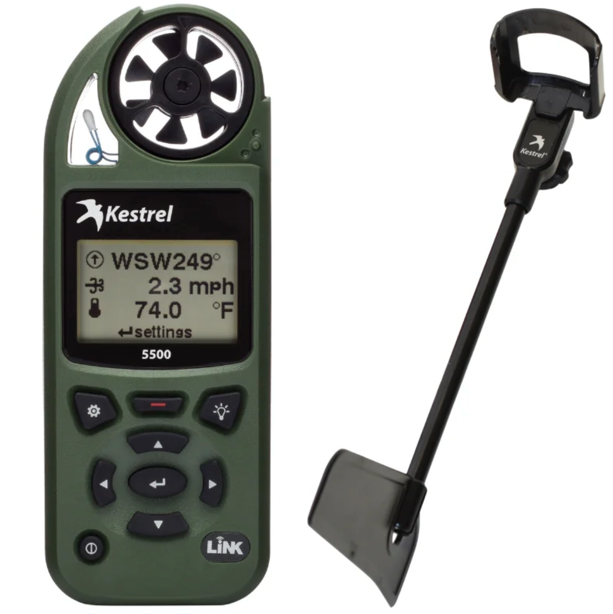 Kestrel 5500 Pocket Weather Station with Compass and Wind Vane - Olive