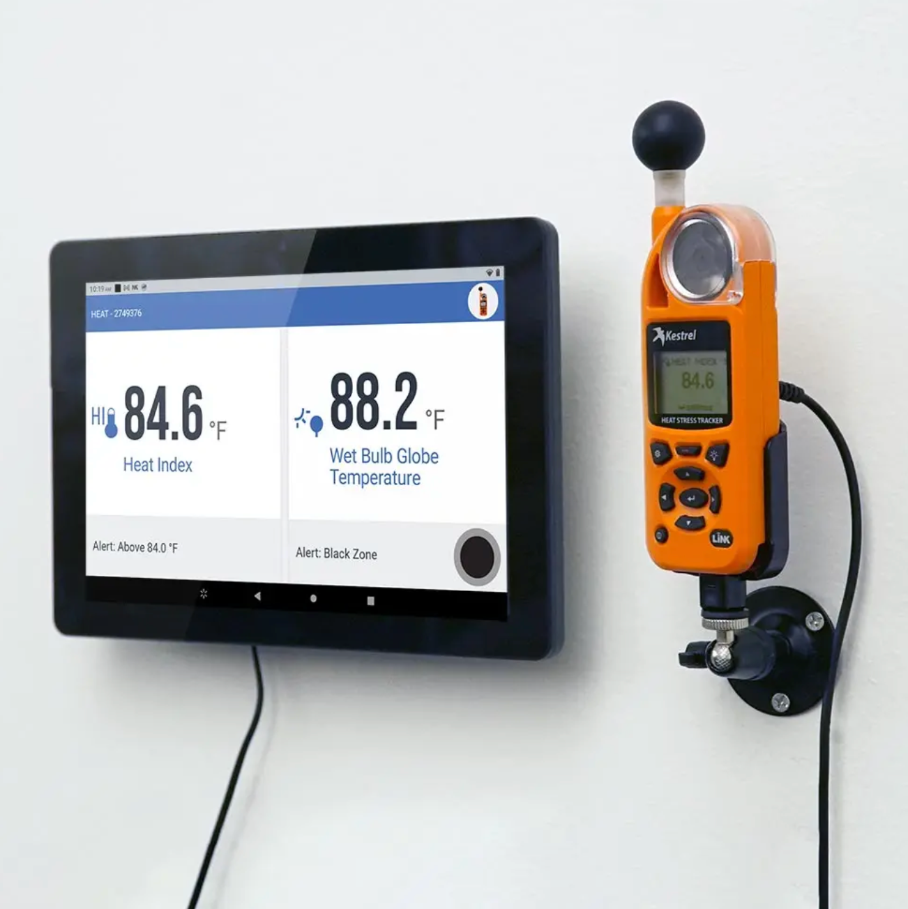 Kestrel Heat Stress Monitoring System On Wall