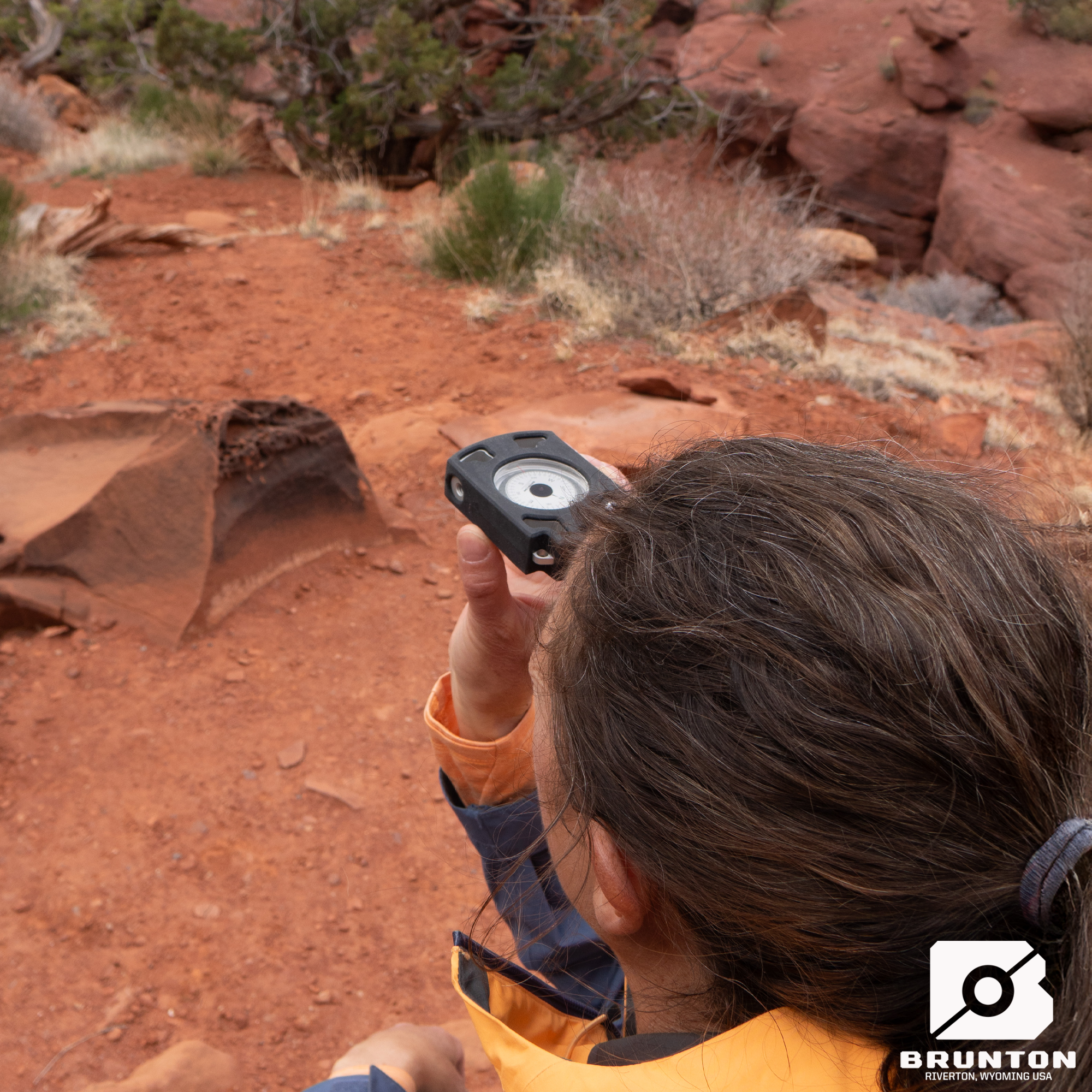 Brunton Omnisight Sighting Compass - Taking reading