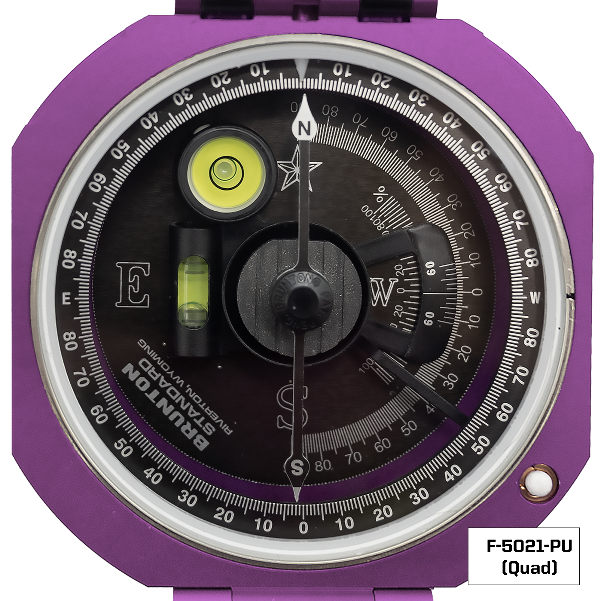 Brunton Standard Transit Compass - Paleo Purple - Quads