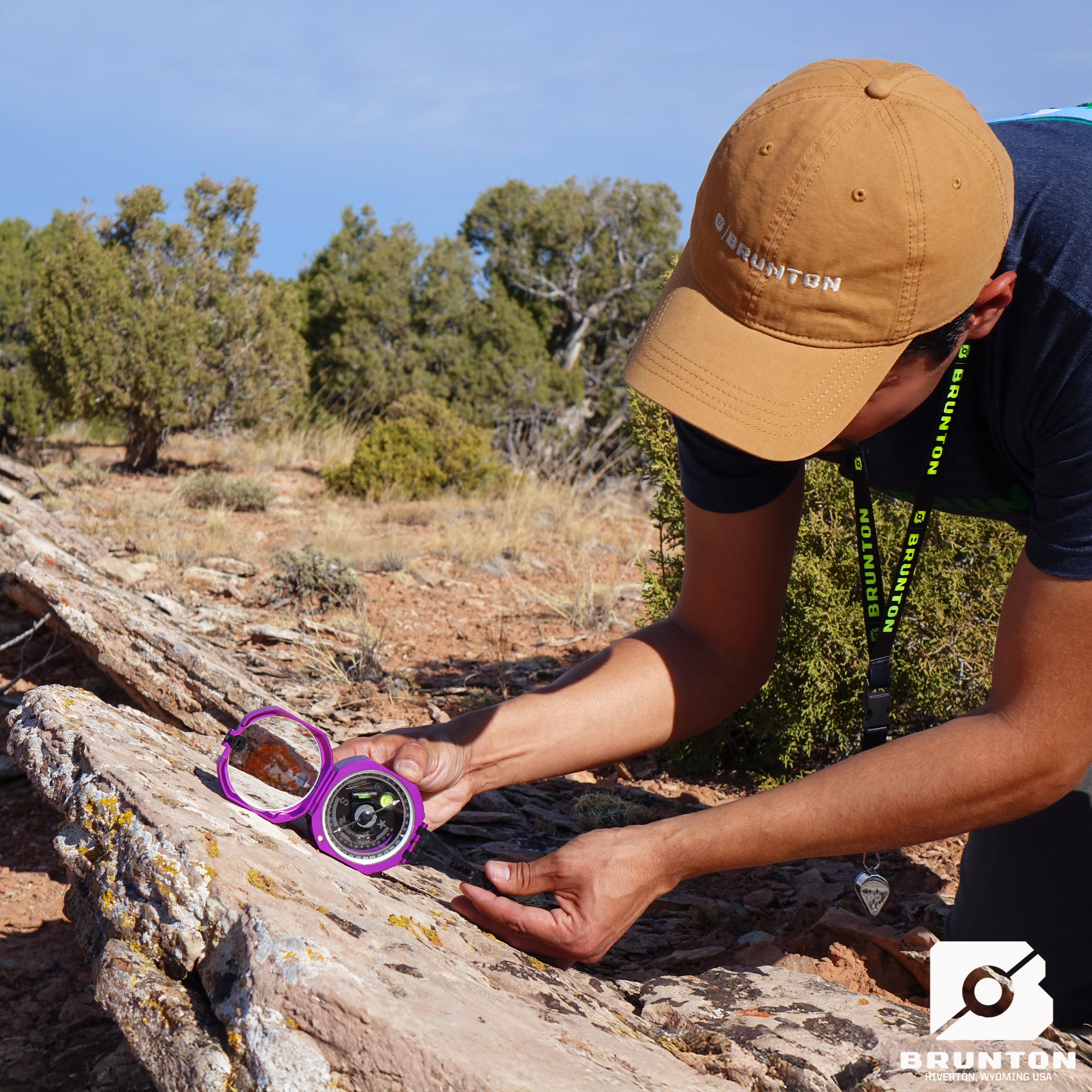 Brunton Standard Transit Compass - Paleo Purple - Geological Compass