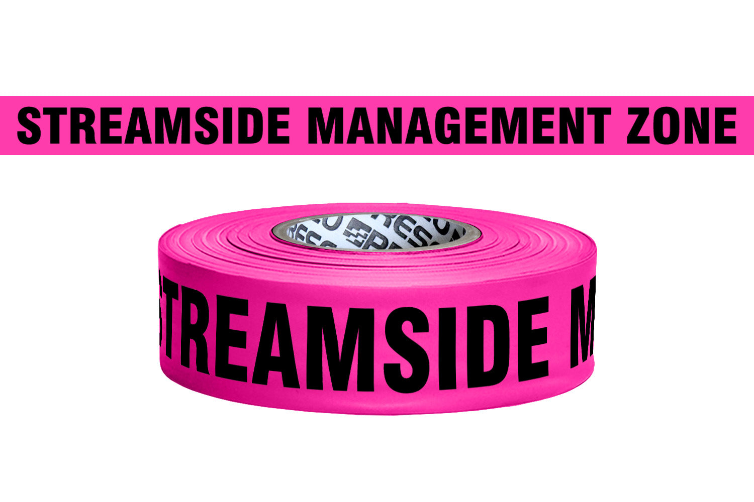 Presco Printed Flagging Tape - Streamside Management Zone Pink