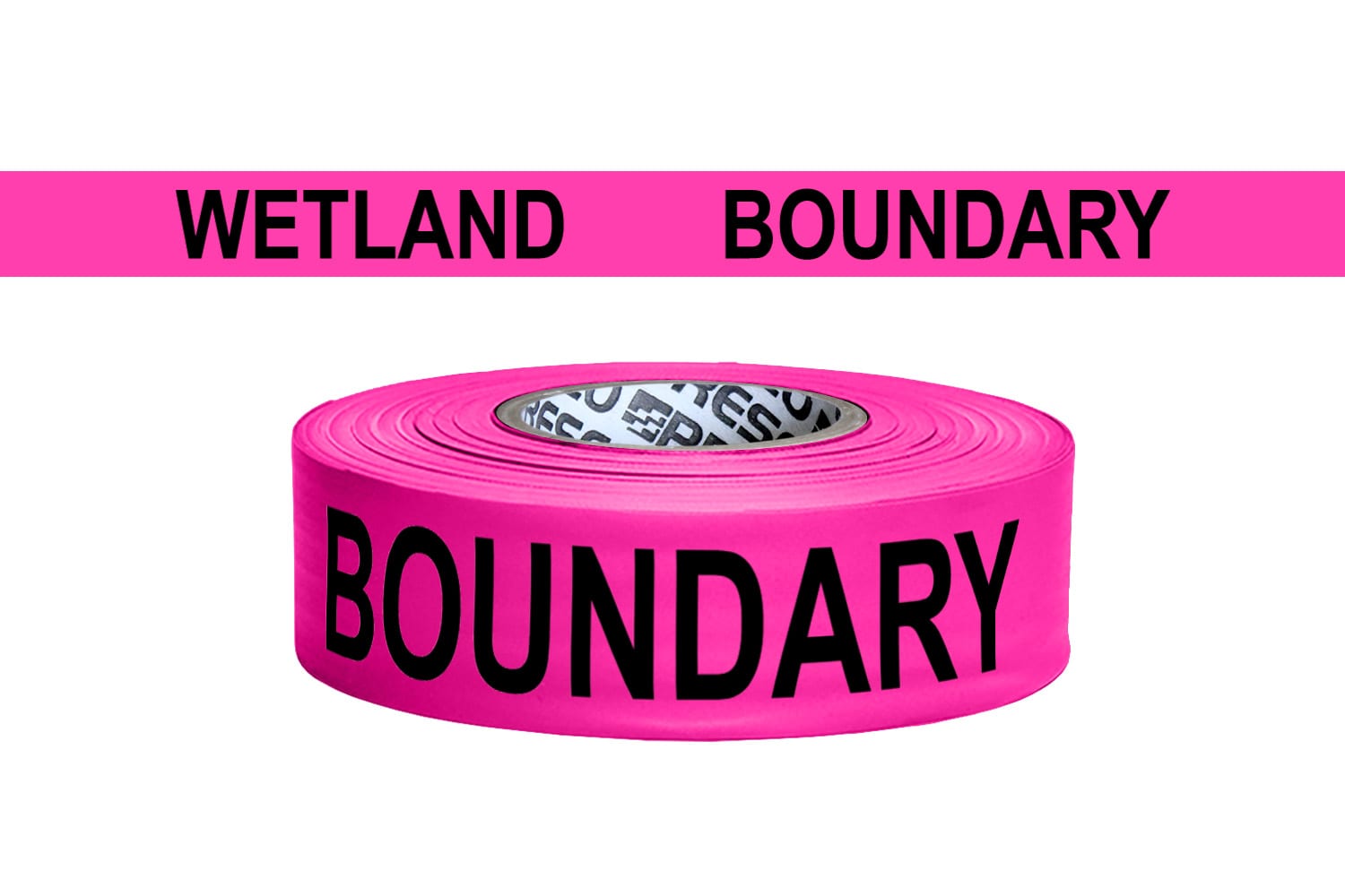 Presco Printed Flagging Tape - Wetland Boundary Pink