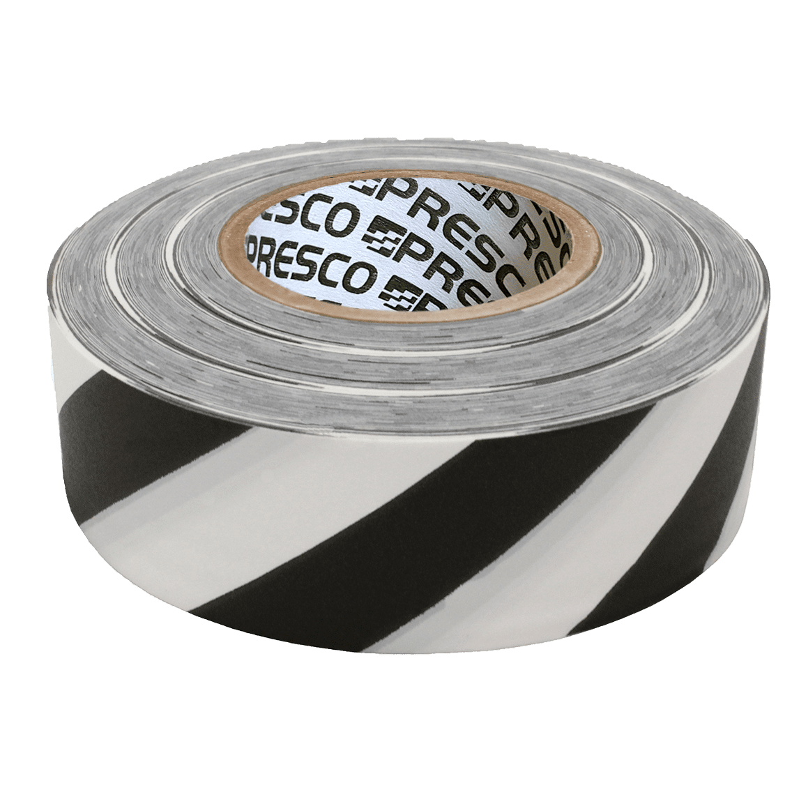 Presco Striped Flagging Tape - Black and White