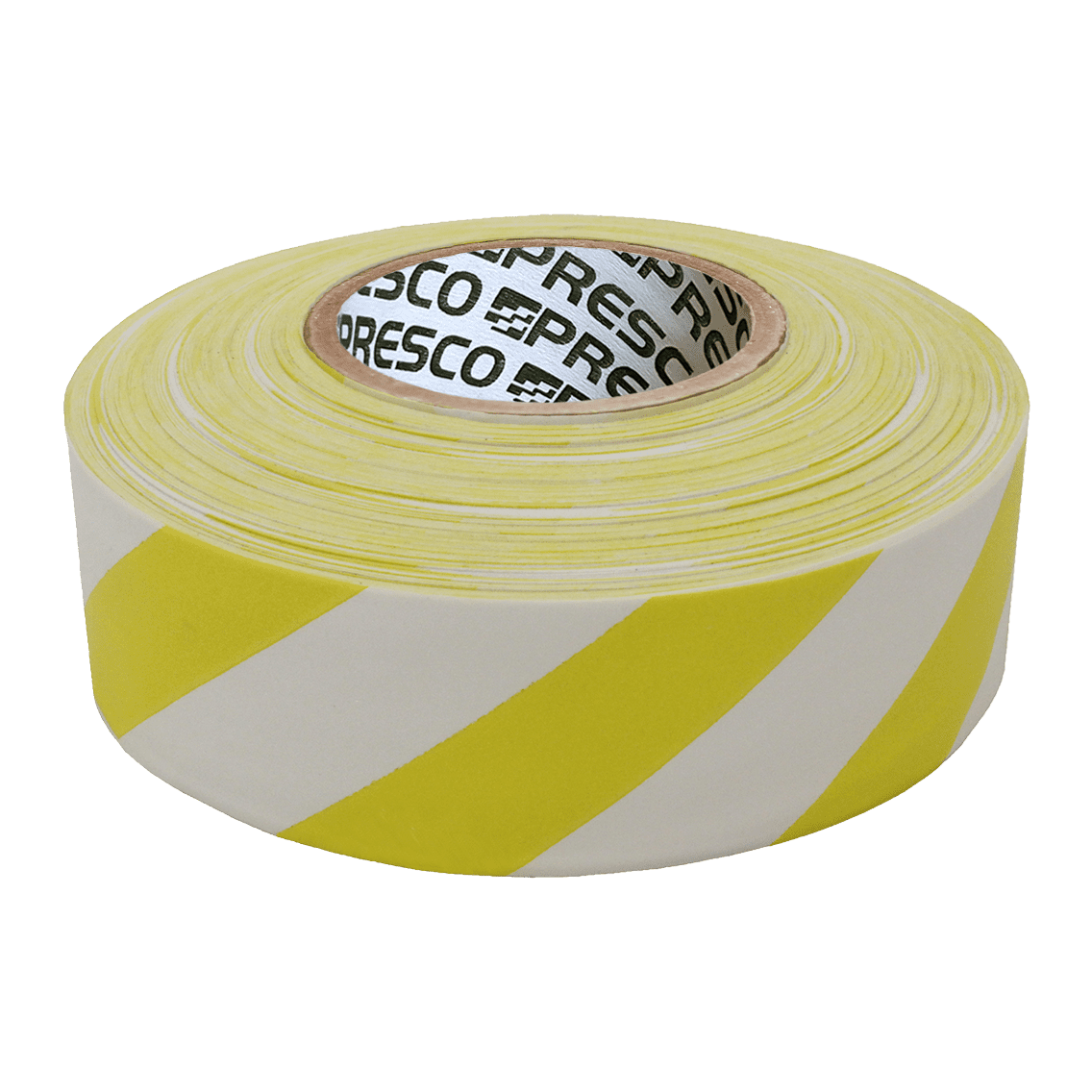 Presco Striped Flagging Tape - Yellow and White