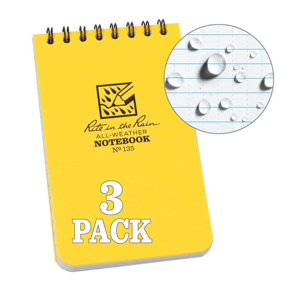 Rite in the Rain 135, All Weather Universal Polydura Notebook, 76x127mm