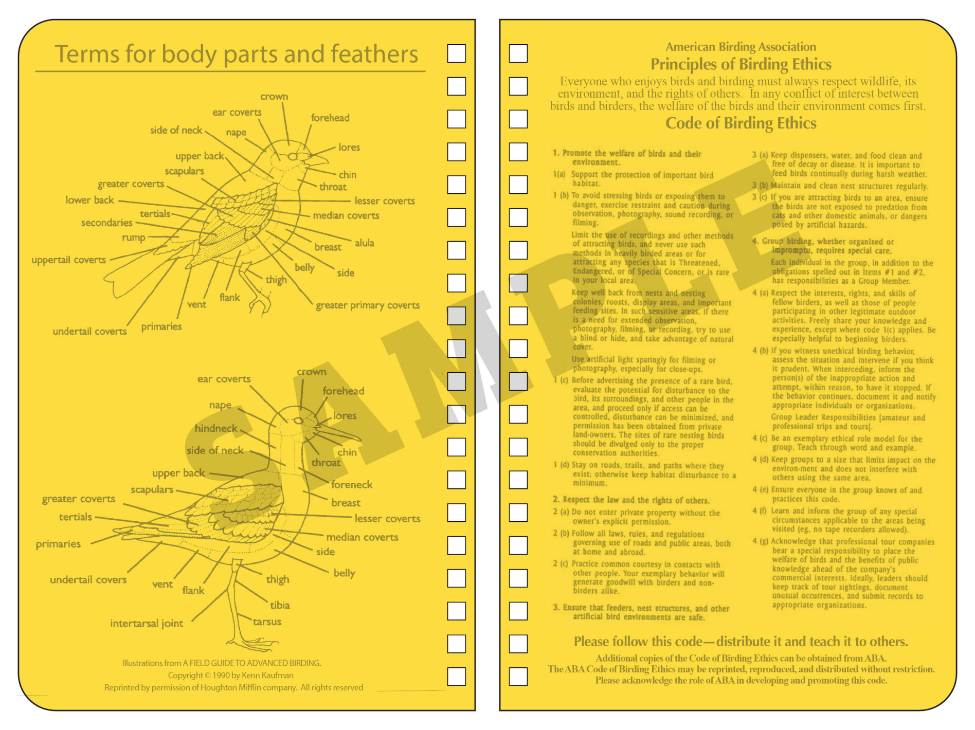 Rite in the Rain 195, All-Weather Birders Journal