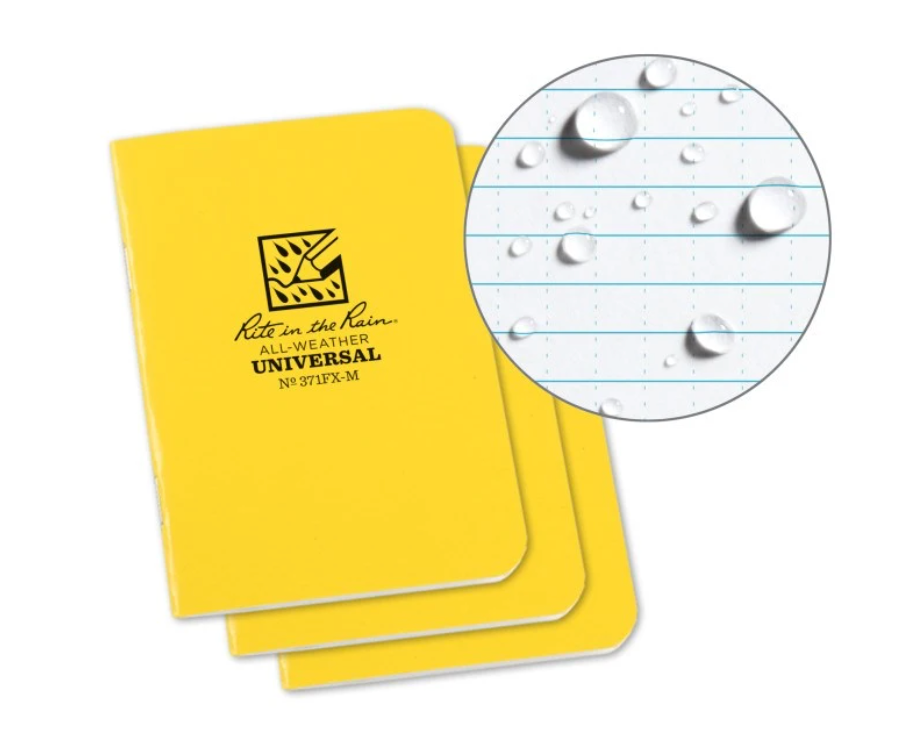 Rite dans la pluie 371FX-M, All Weather Universal Rite dans la Rain Field flex Notebook, 82mm x 117mm, pack de 3 livres