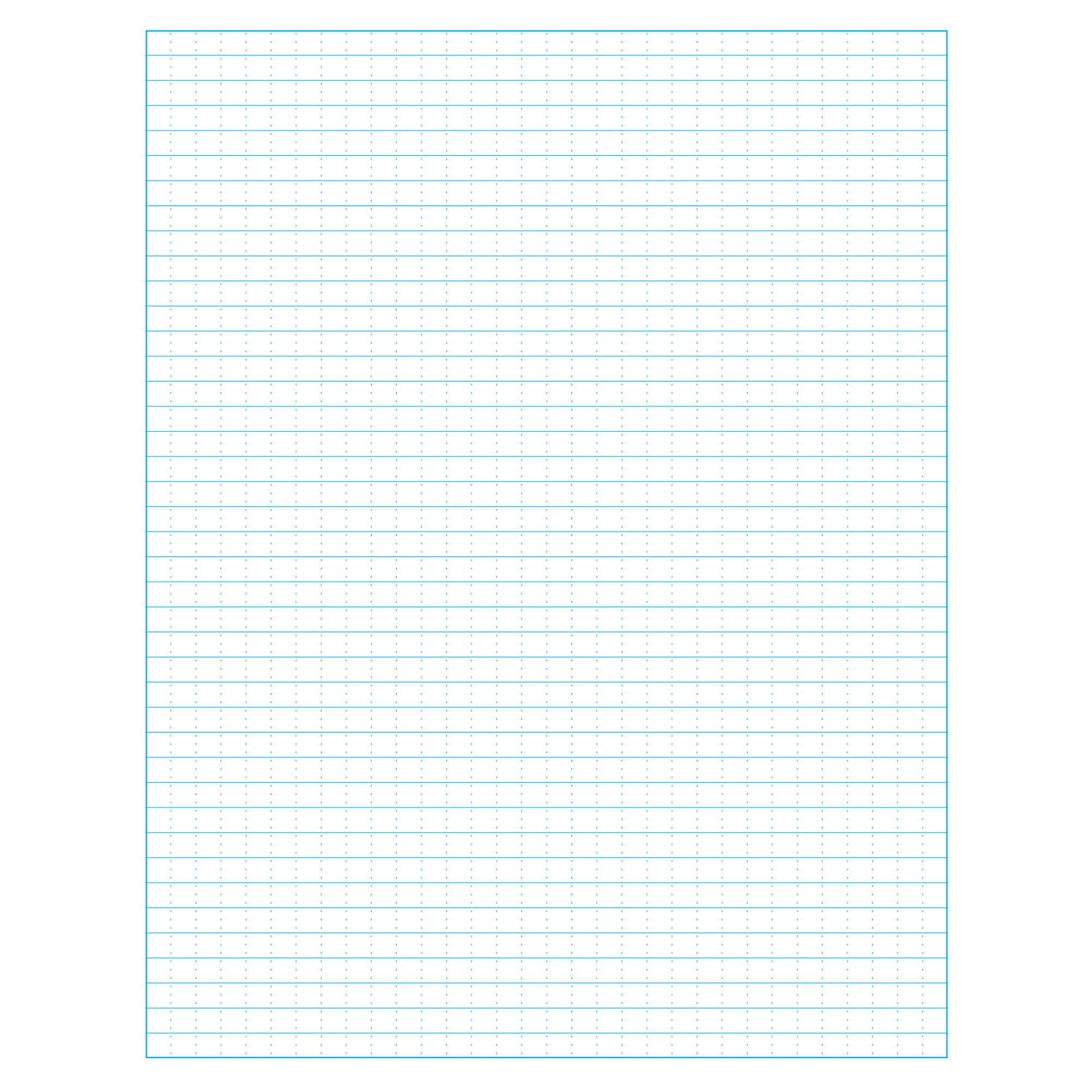 Sheet of paper with blue horizontal lines on a white background