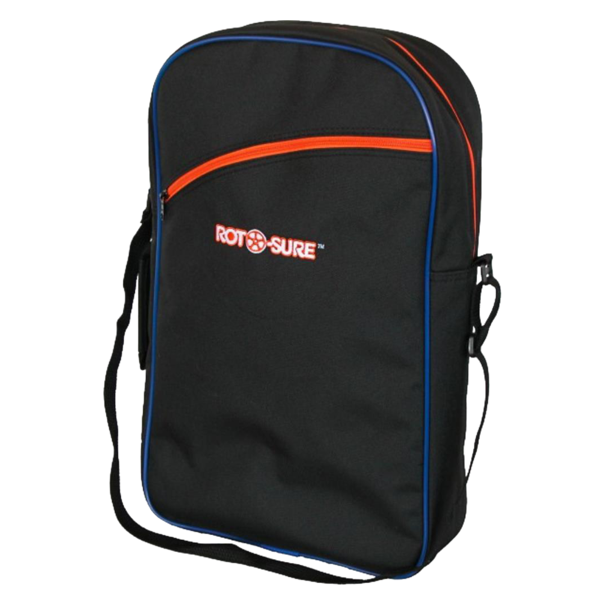 Black bag for Measuring Wheel on white background.