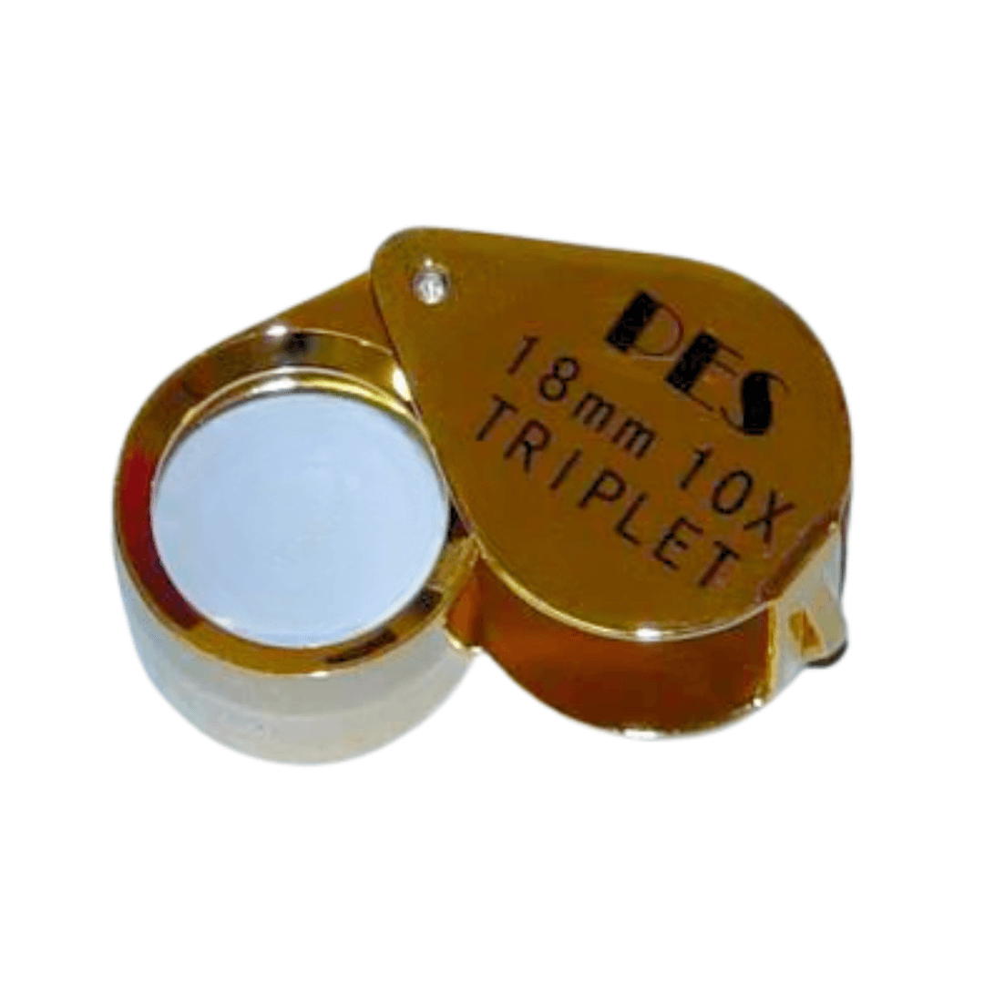 Prospectors 10x Gold Triplet Magnifier - prospectors.com.au