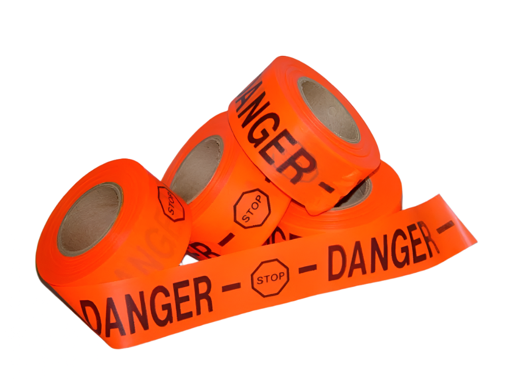 Presco Printed Flagging Tape - Danger Stop