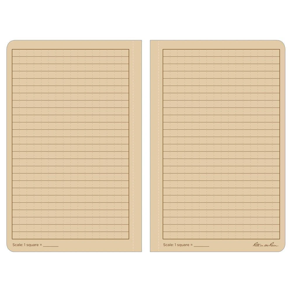 Rite in the Rain 980T, All Weather Tan Universal Field-Flex Field Book, 117mm x 184mm