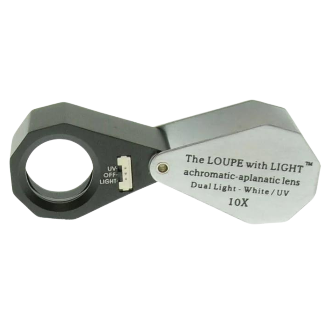 Prospectors UV LED 10x23mm Doublet Magnifier Front