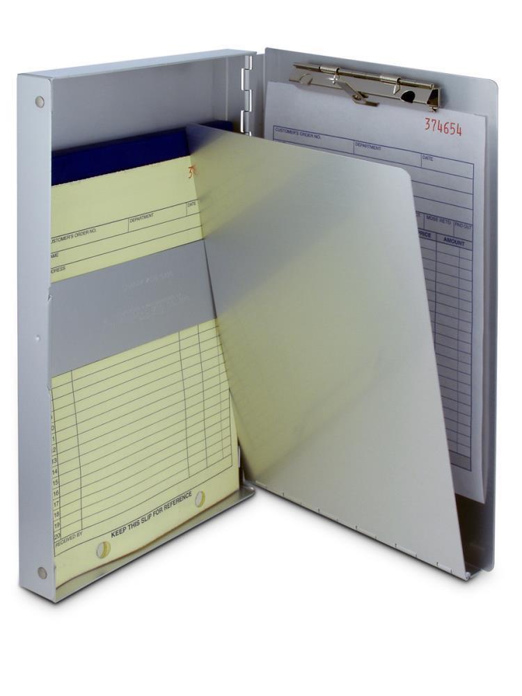 Saunders Snapak Clipboard; 10507, Recycled Aluminium Form Holder, Side Opening; Memo Size - prospectors.com.au