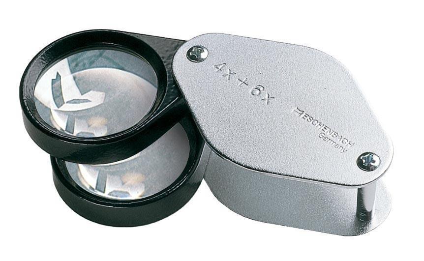 Eschenbach Metal Precision Folding Magnifier Biconvex 10X - prospectors.com.au