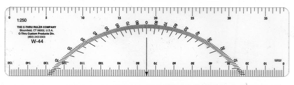 C Thru Protractor Ruler W44 - prospectors.com.au