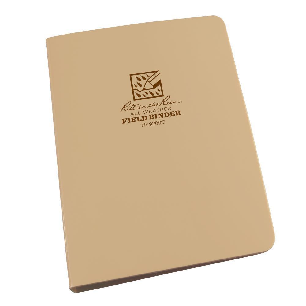Rite in the Rain 9200T, All Weather Tan 12mm Capacity Field Ring Binder Heavy Polydura, 143mm X 191mm - prospectors.com.au
