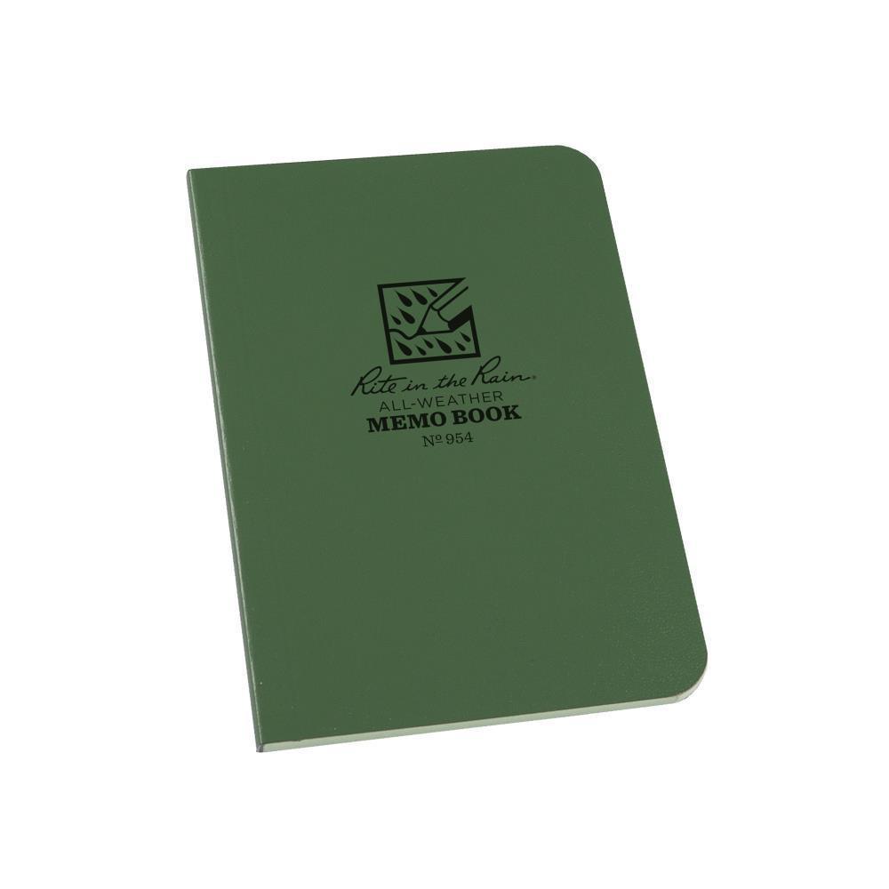Rite in the Rain 954, All Weather Green Universal Field-Flex Memo Book, 89mm x 127mm - prospectors.com.au