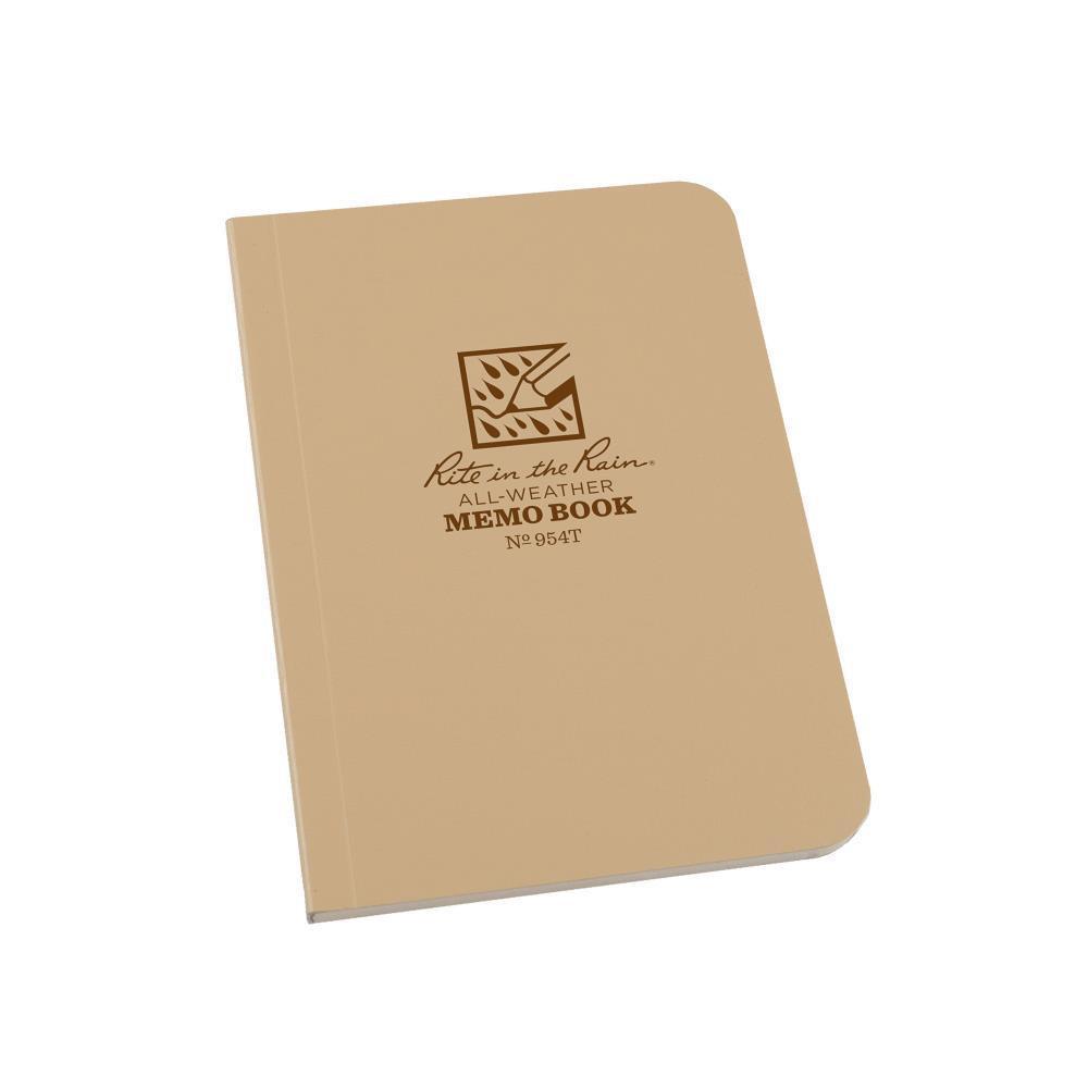 Rite in the Rain 954T, All Weather Tan Universal Field-Flex Memo Book, 89mm x 127mm - prospectors.com.au