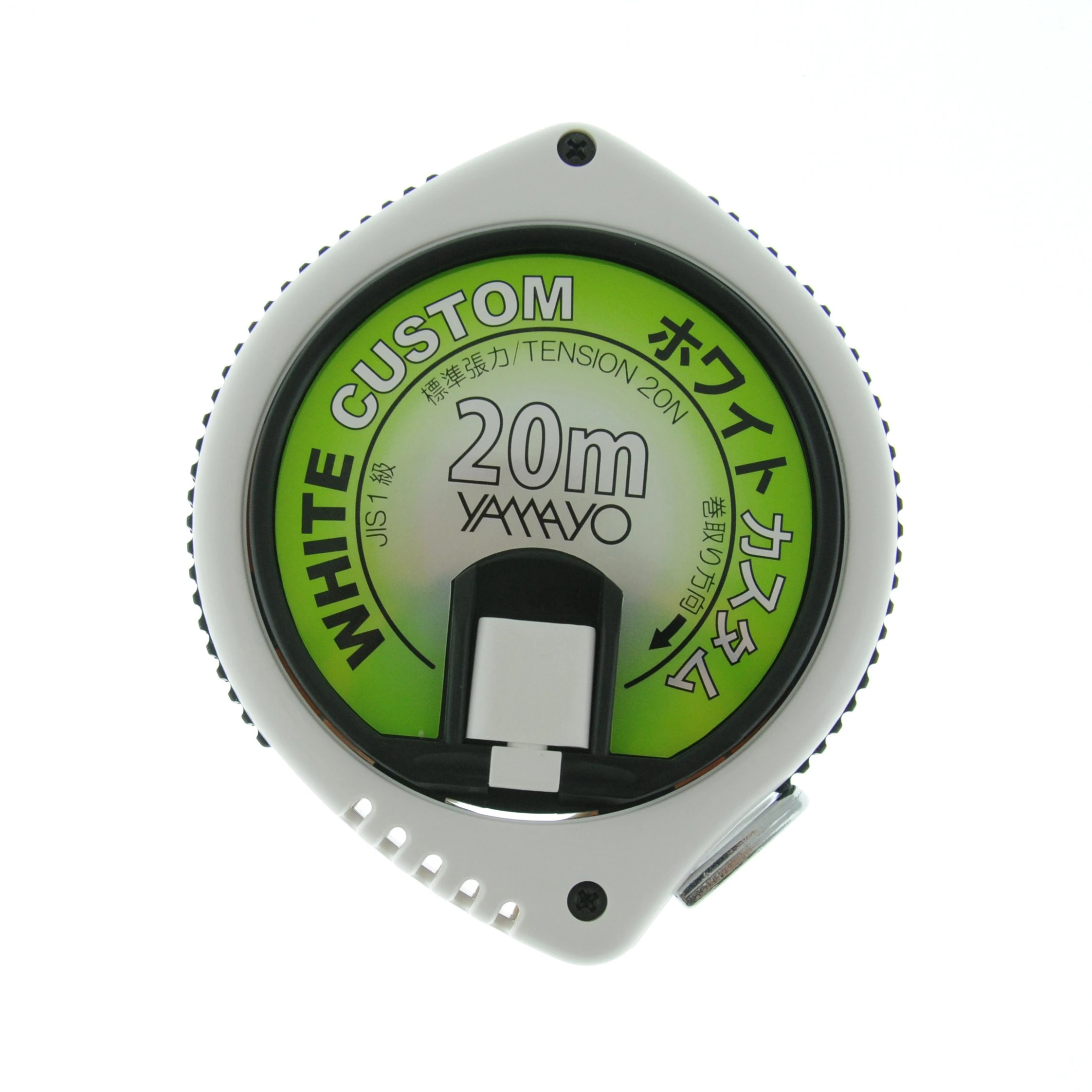 Yamayo "White Custom" Acrylic Resin Painted Steel Measuring Tape - 20m