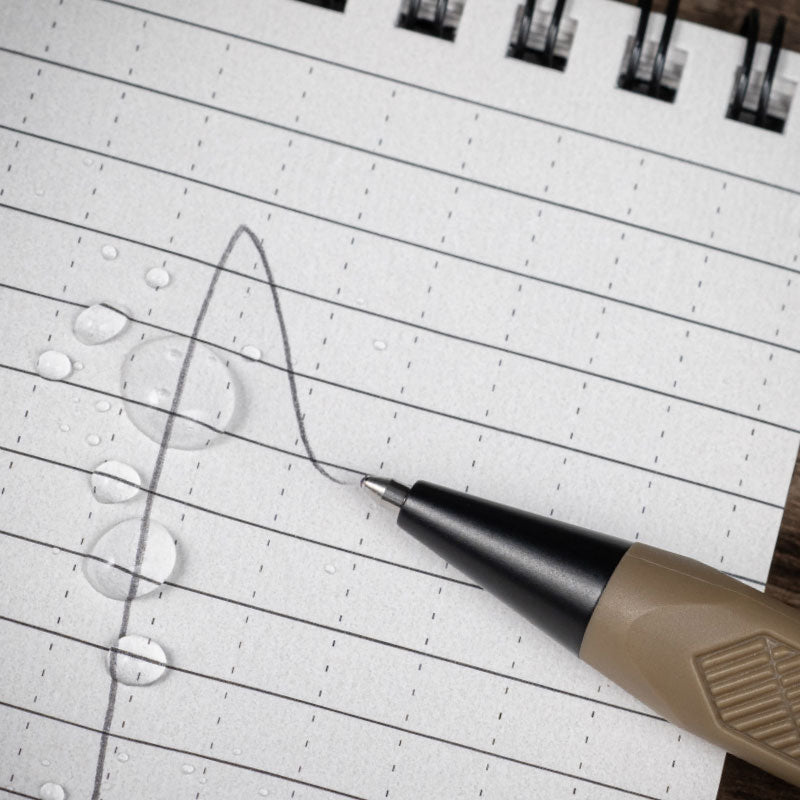 Rite in the Rain Mini Bolt Action Pen - No. FDE20 - Flat Dark Earth - On Paper