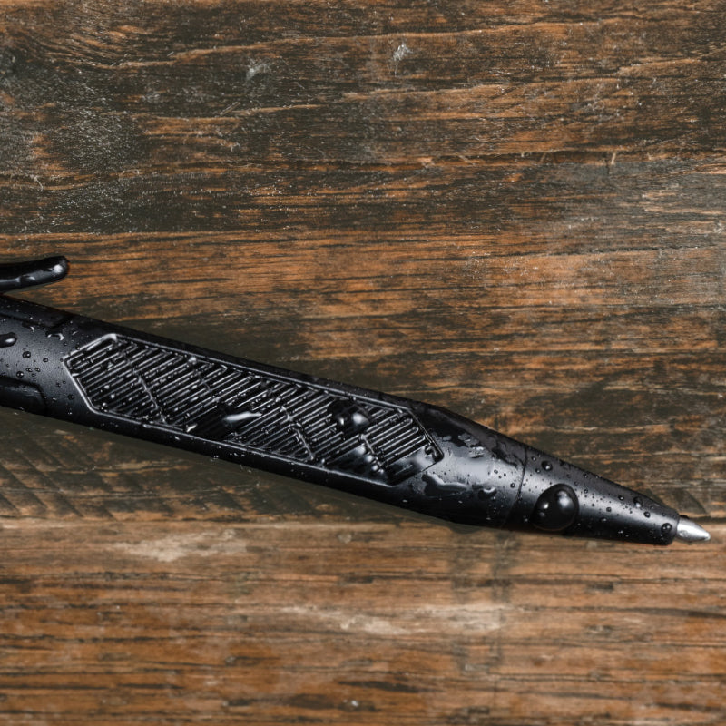 Rite in the Rain Mini Bolt Action Pen - No. 20K - Black - Grip and Nib Close Up