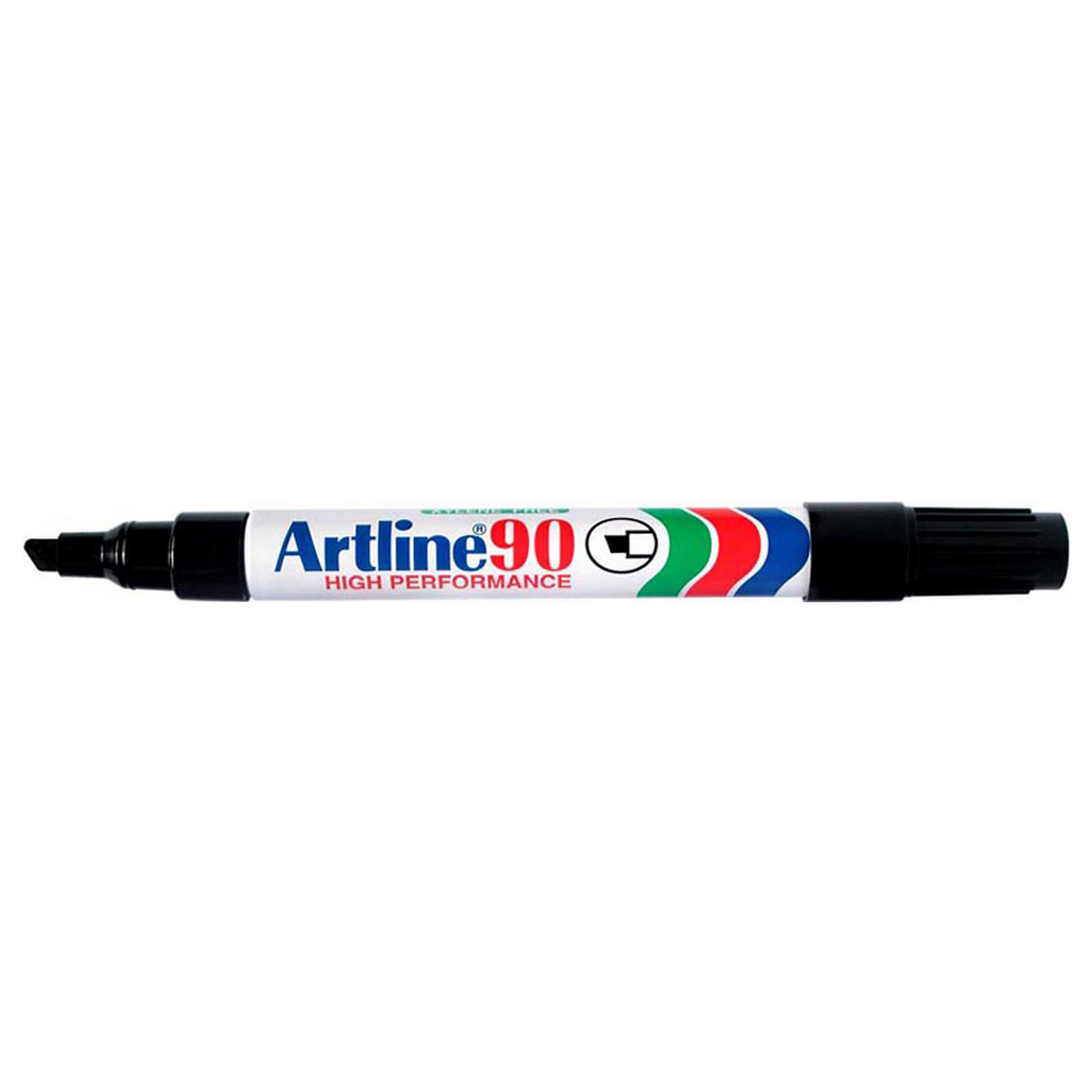 Artline 90 Permanent Marker Black on a white background