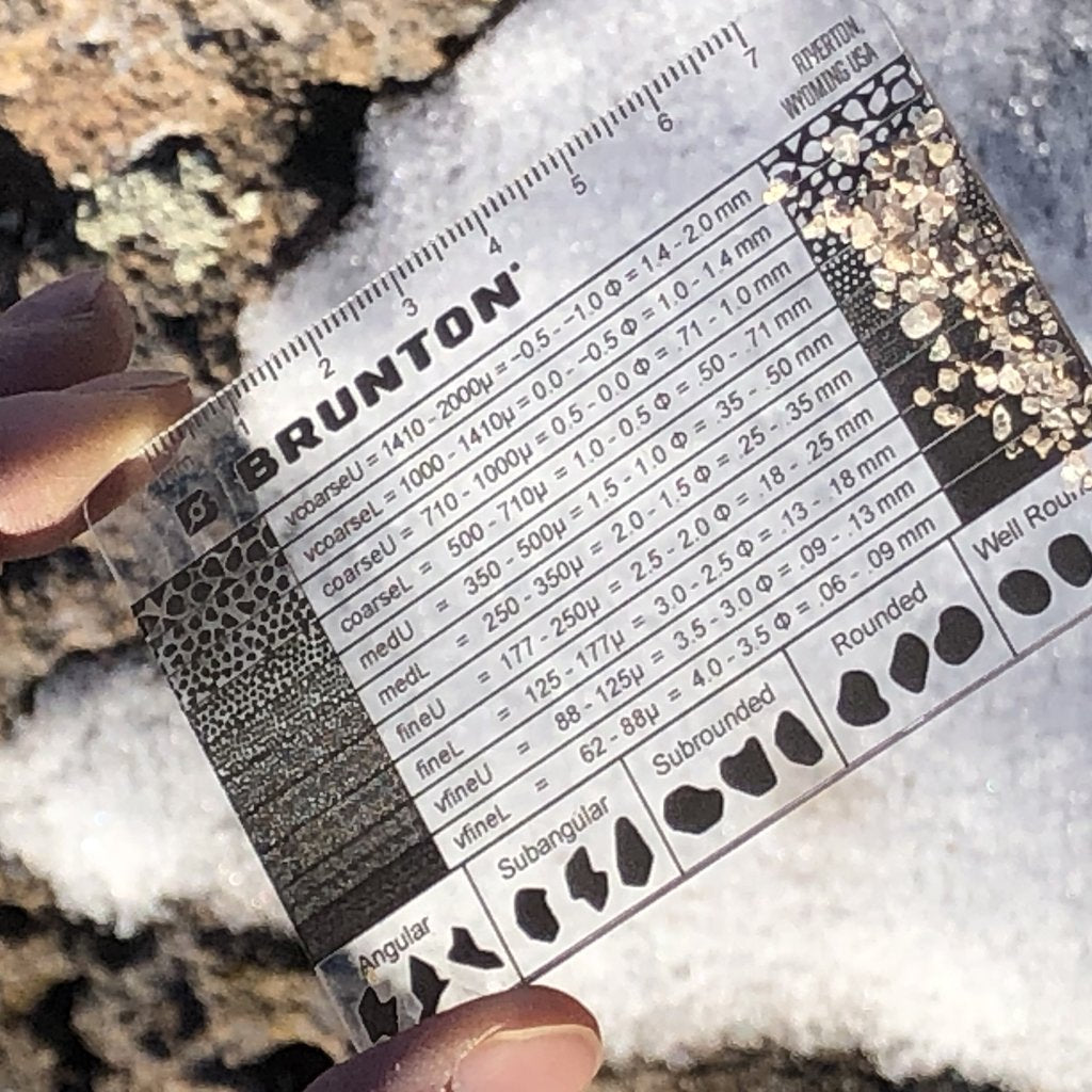 Brunton Grain Size Card Transparent with grains