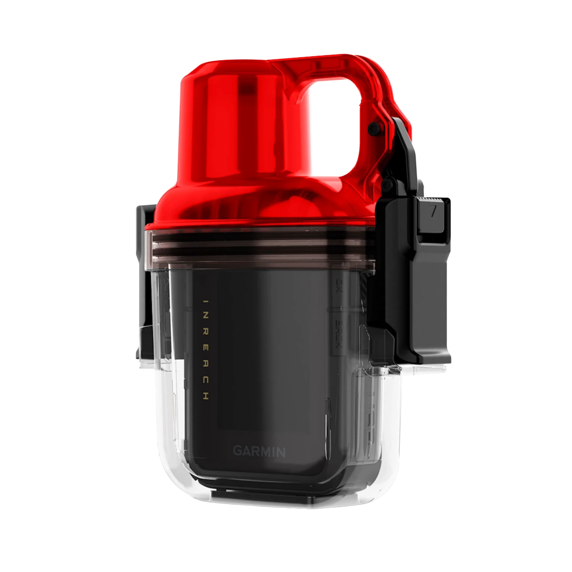 A Garmin dive case with a Garmin inReach Mini 3 Plus inside