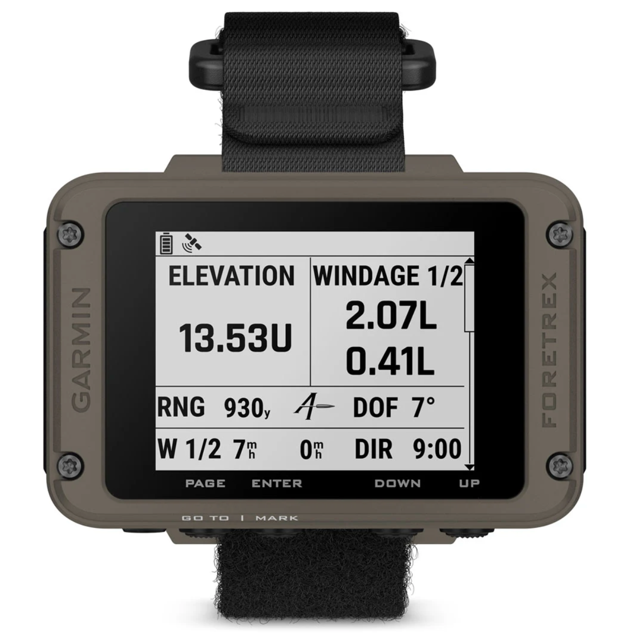 Garmin Foretrex 901 Ballistic Edition Wrist Mounted GPS Navigator - Applied Ballistics Software