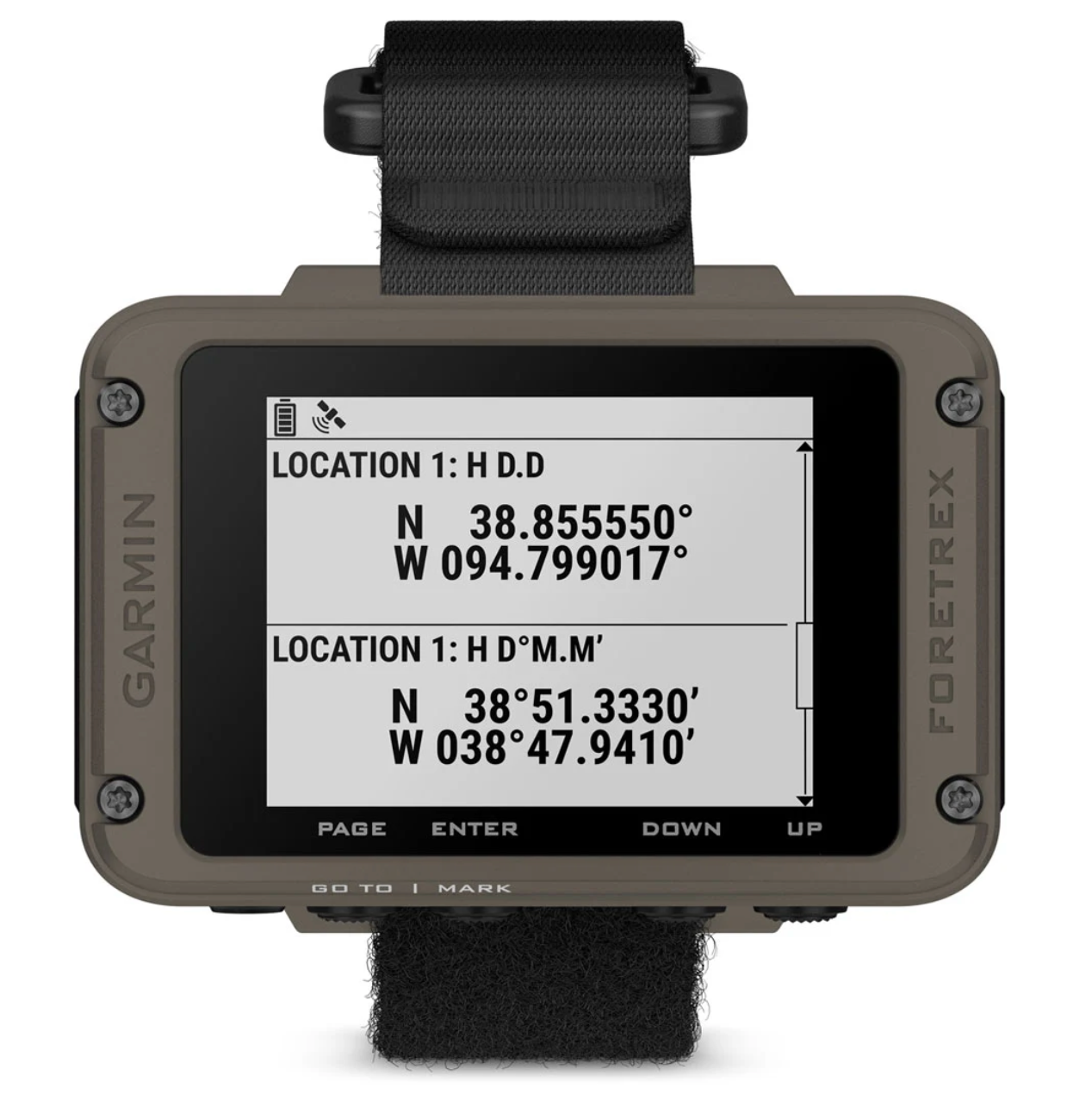 Garmin Foretrex 901 Ballistic Edition Wrist Mounted GPS Navigator - Coordinates