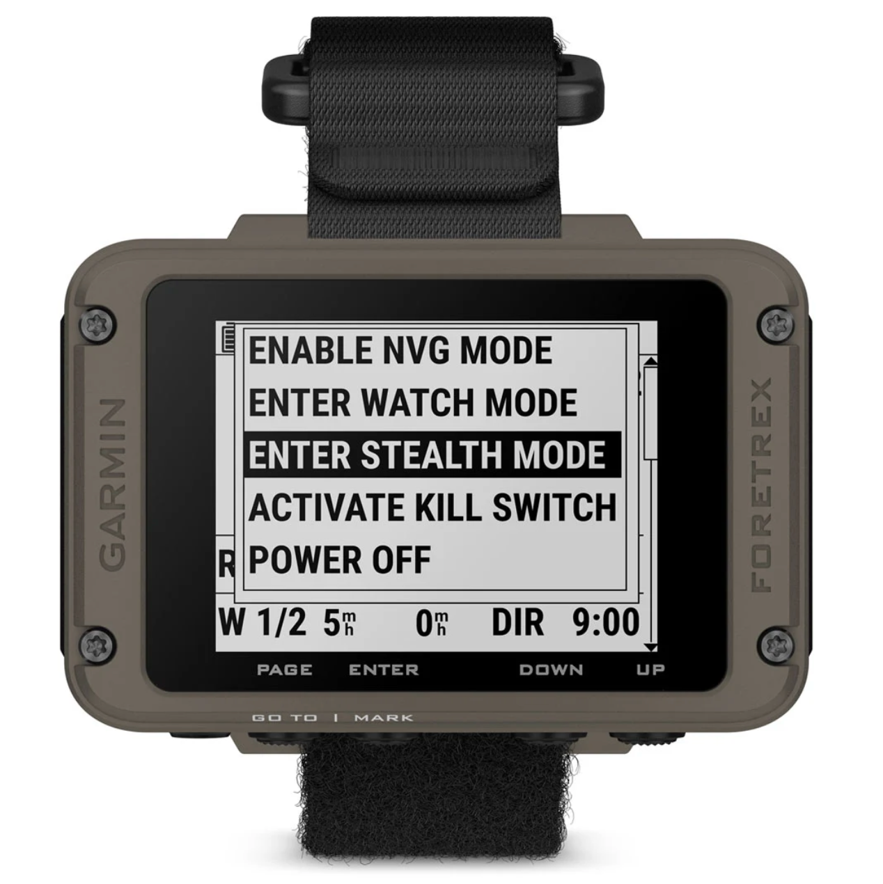 Garmin Foretrex 901 Ballistic Edition Wrist Mounted GPS Navigator - Menu